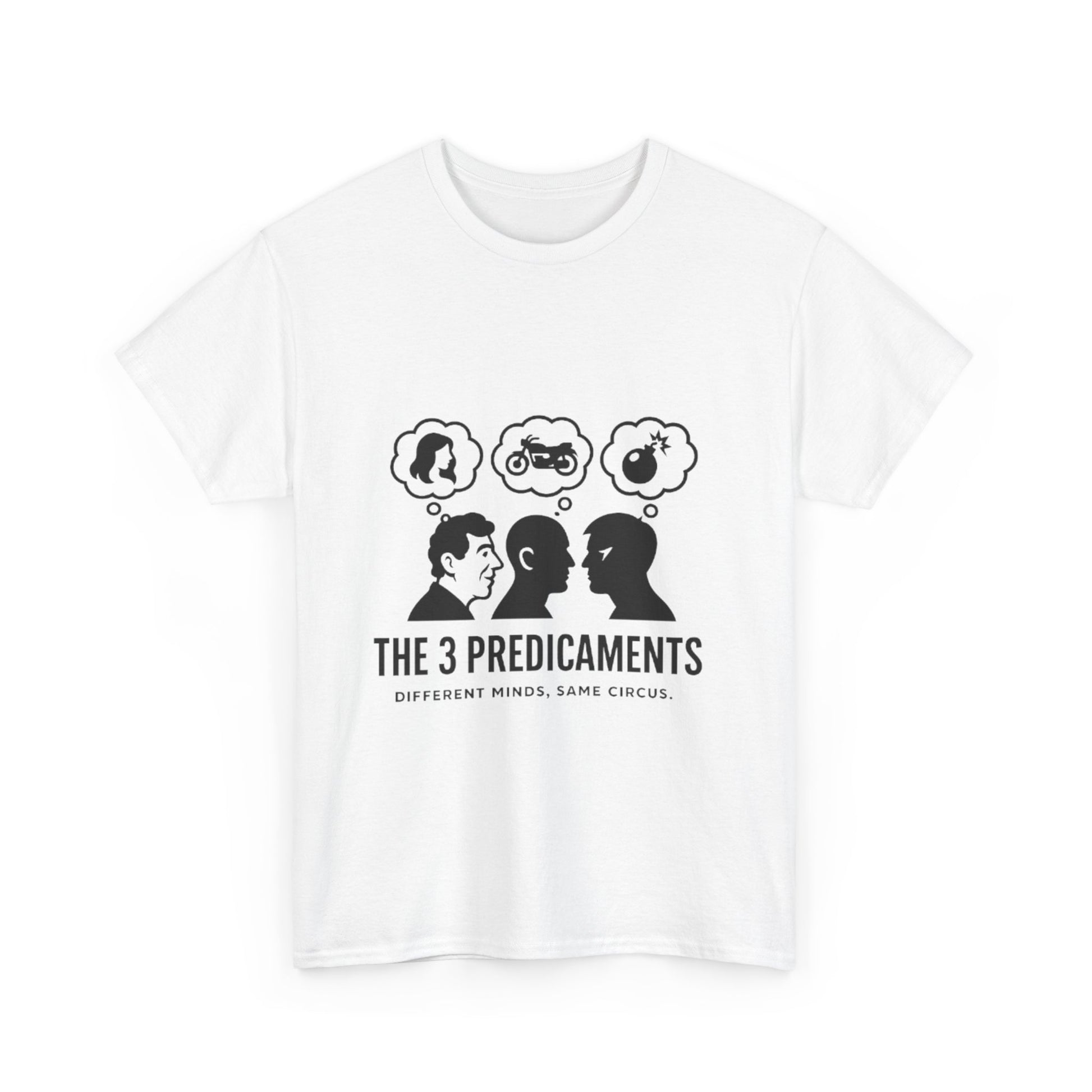 Unisex Heavy Cotton Tee with Thought-Provoking Design, Graphic Tee, Casual Wear, Gift Idea for Friends, Statement Shirt