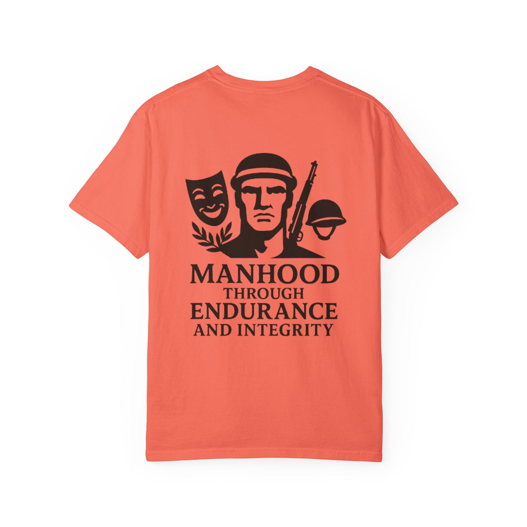 Inspirational Unisex T-Shirt: Manhood Through Endurance and Integrity, Gift for Dads, Motivational Apparel, Everyday Wear, Men's T-Shirt