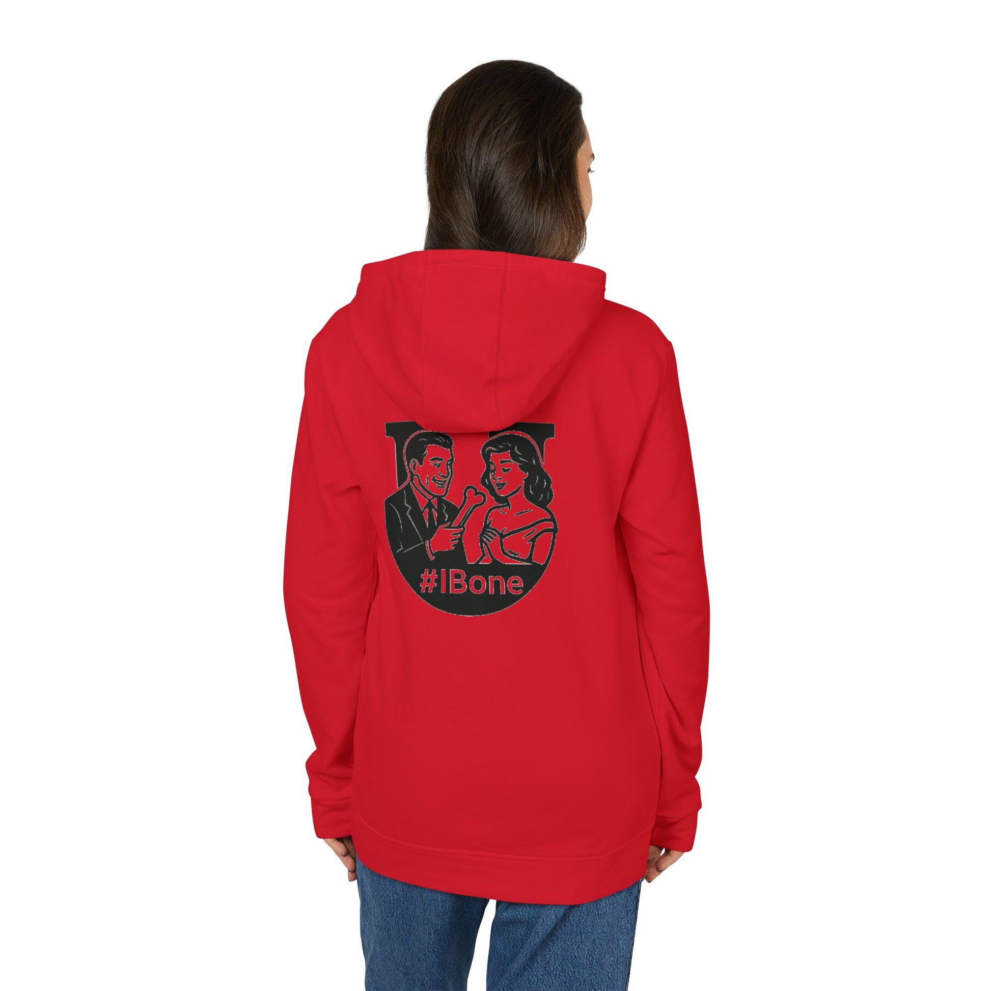 Unisex Fleece Hoodie with #IBone Graphic, Cozy Casual Wear for Everyday, Gift for Friends, Perfect for Events, Sportswear