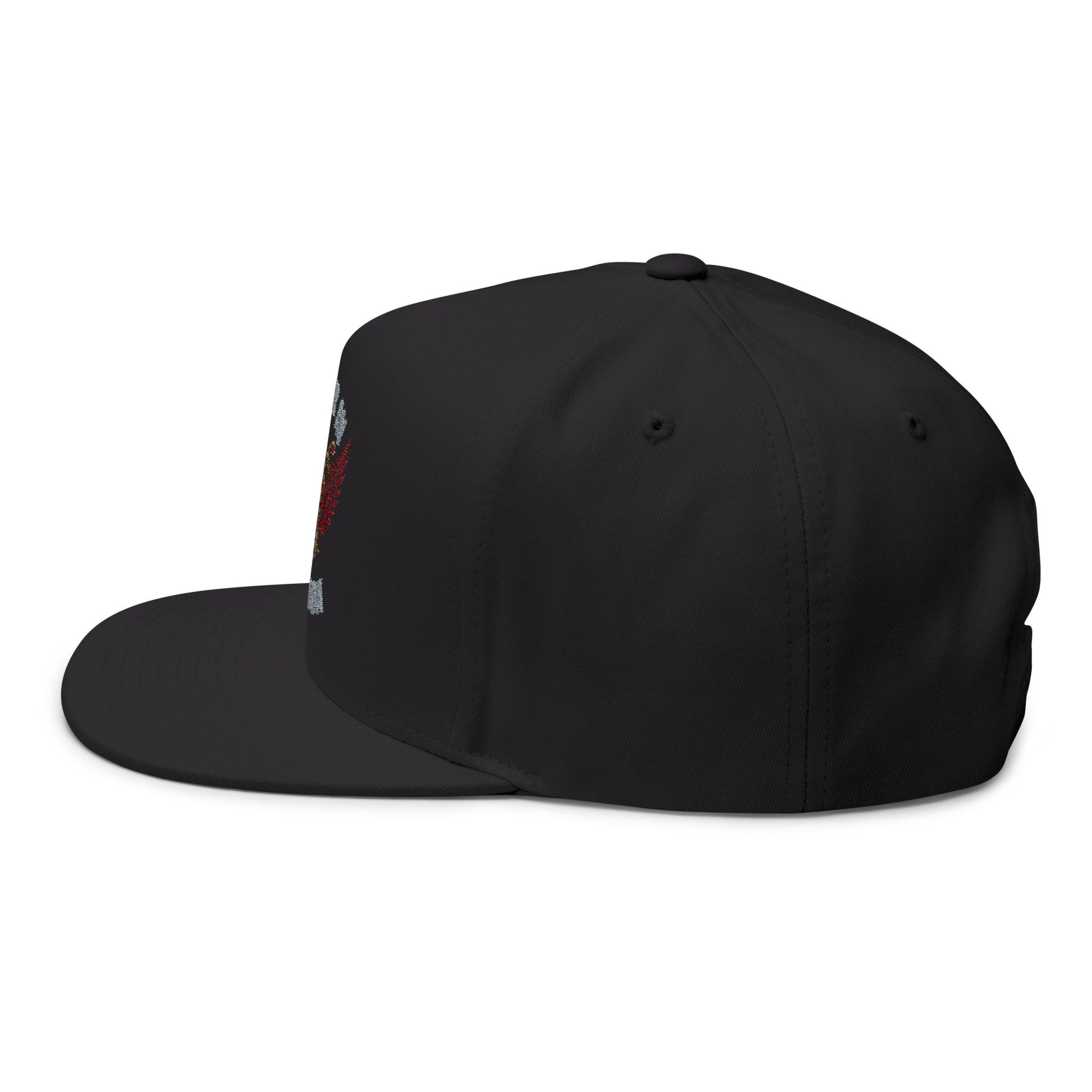 Flat Bill Cap: Honor in Motion Embroidered Hat for Athletes, Sports Lovers, Casual Wear, Gift for Him, Trendy Accessories