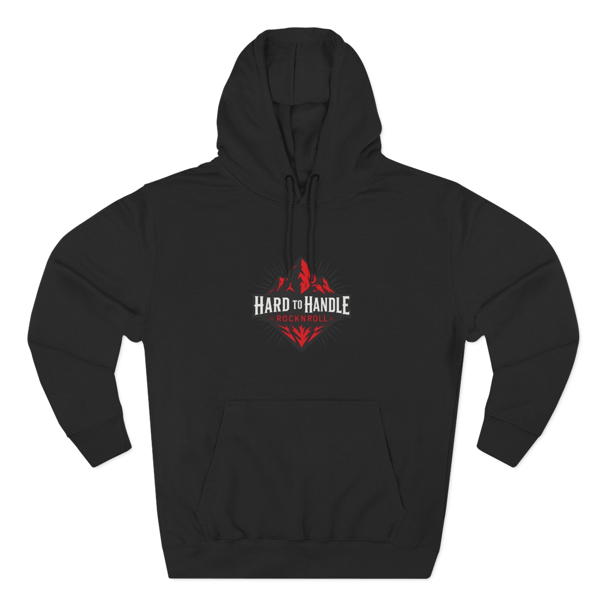 Rock On Fleece Hoodie - A Hard to Handle Design, Music Lover Gift, Cozy Layer, Festival Wear, Gift for Guitarists