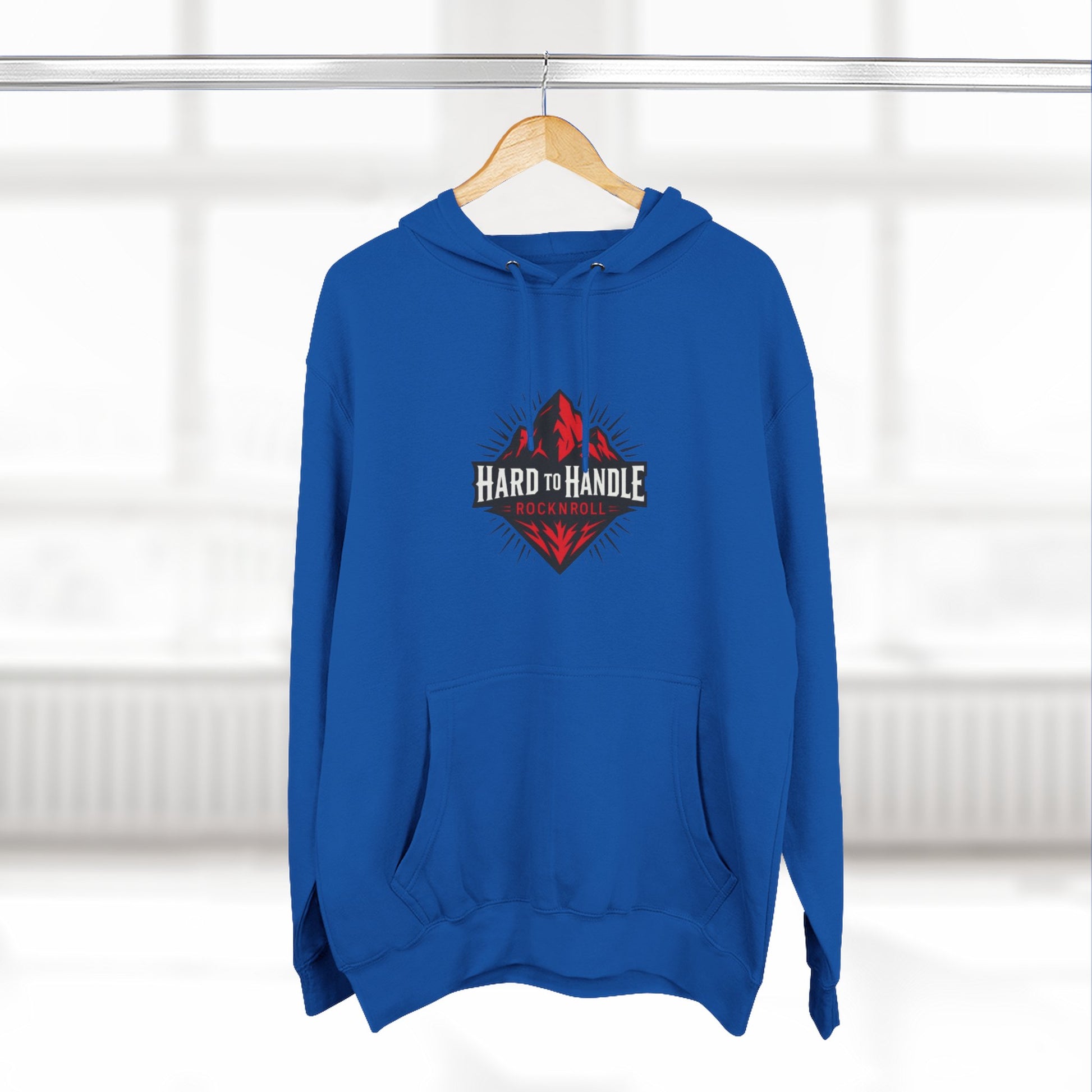 Rock On Fleece Hoodie - A Hard to Handle Design, Music Lover Gift, Cozy Layer, Festival Wear, Gift for Guitarists