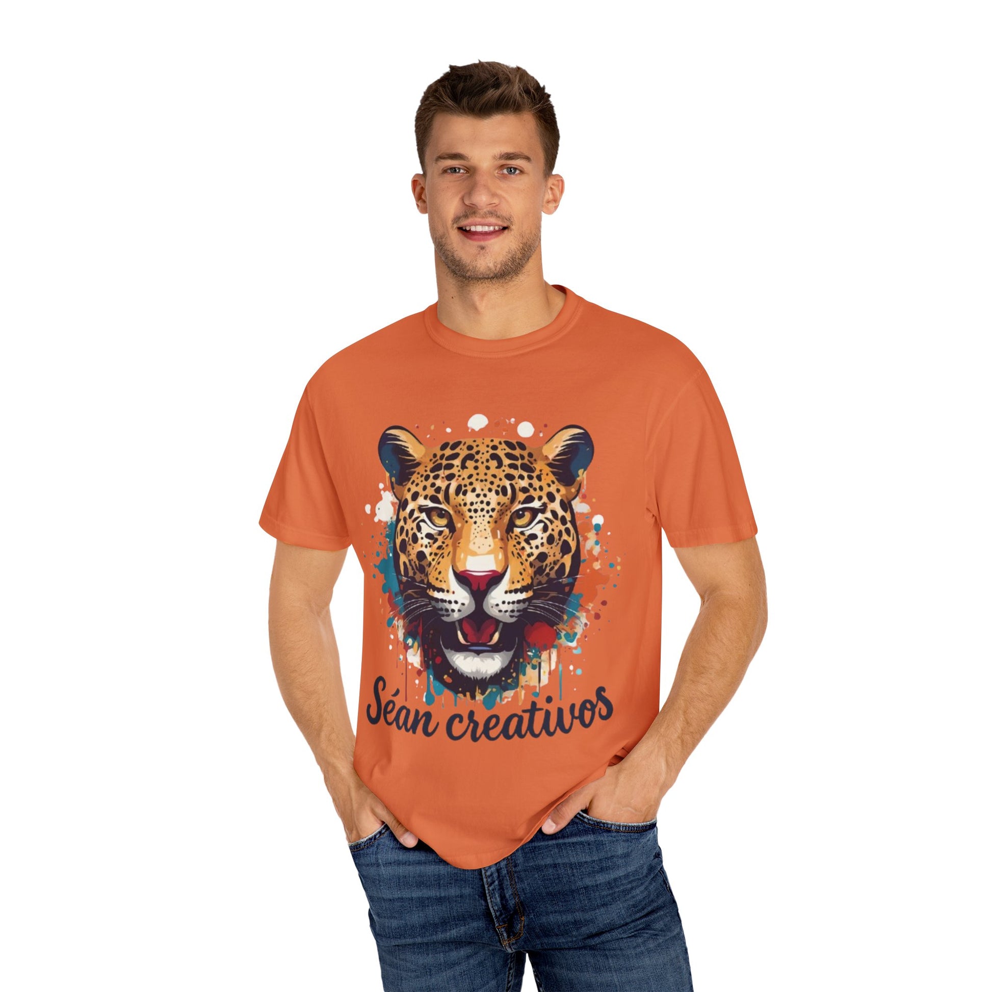 Creative Leopard T-Shirt, Artistic Animal Tee, Unique Gift for Art Lovers, Casual Wear, Trendy Fashion Statement