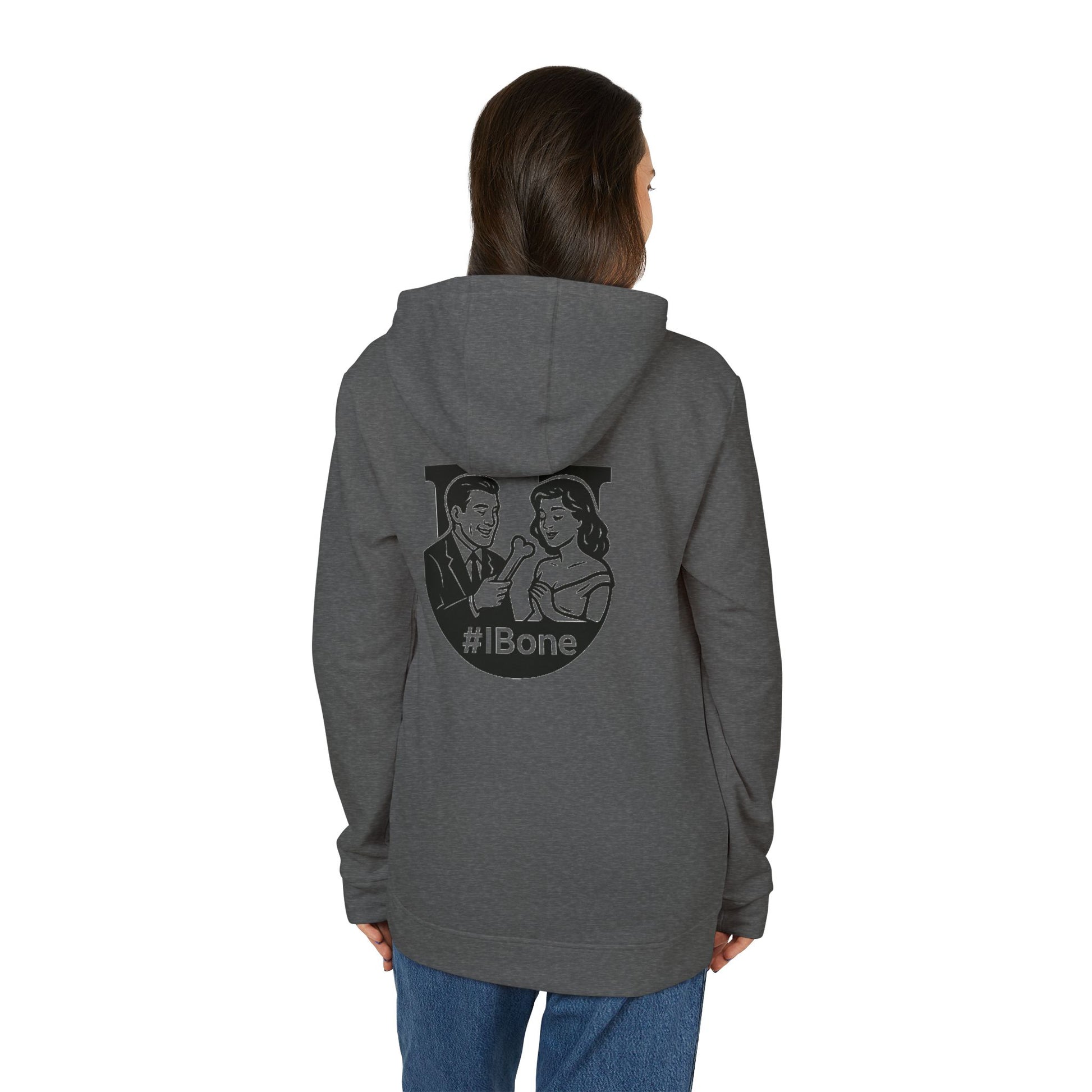 Unisex Fleece Hoodie with #IBone Graphic, Cozy Casual Wear for Everyday, Gift for Friends, Perfect for Events, Sportswear