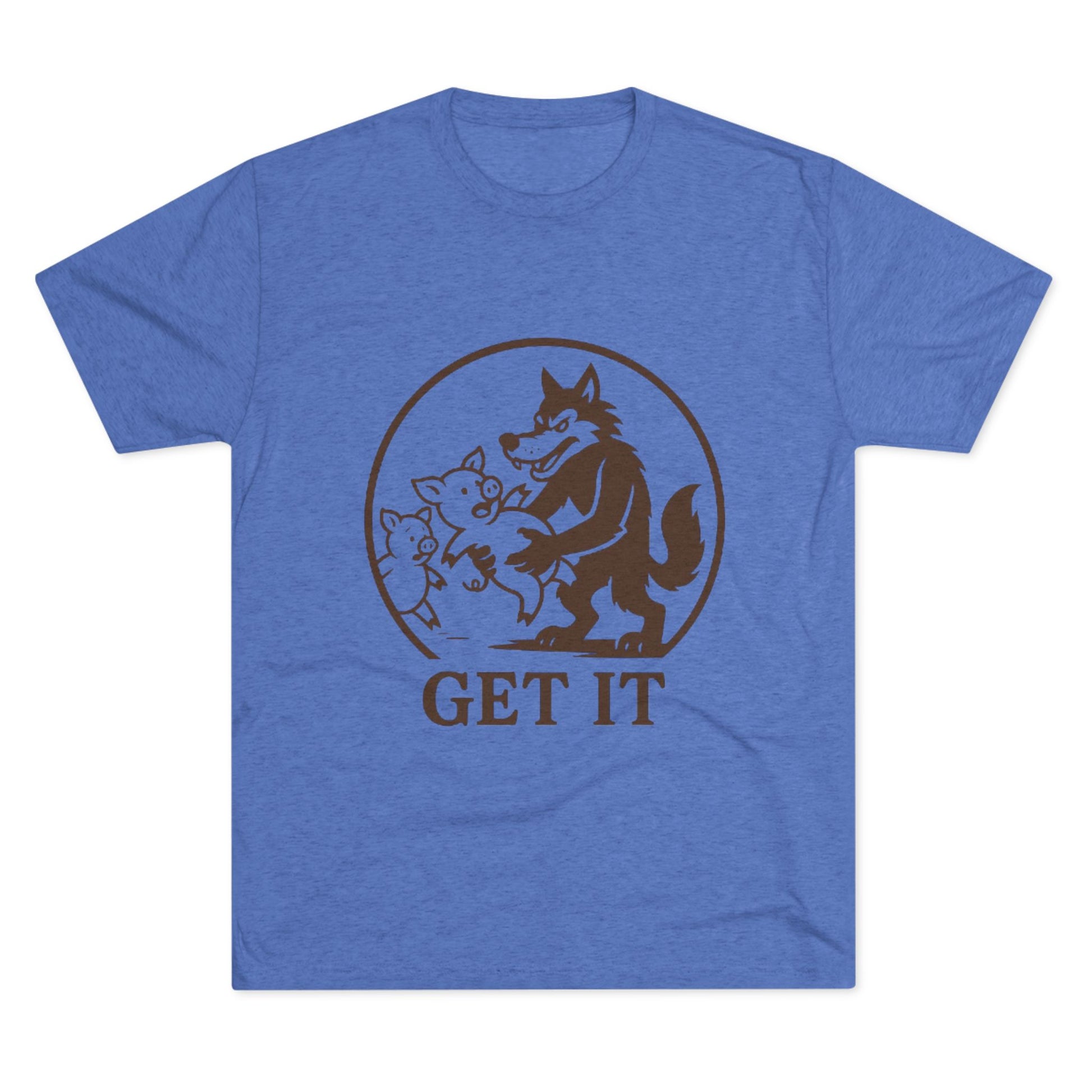 Playful Animal Graphic Tee - Unisex Crew Shirt, Funny Wolf Design, Gifts for Animal Lovers, Casual Wear, Humor Apparel, Birthday Gift