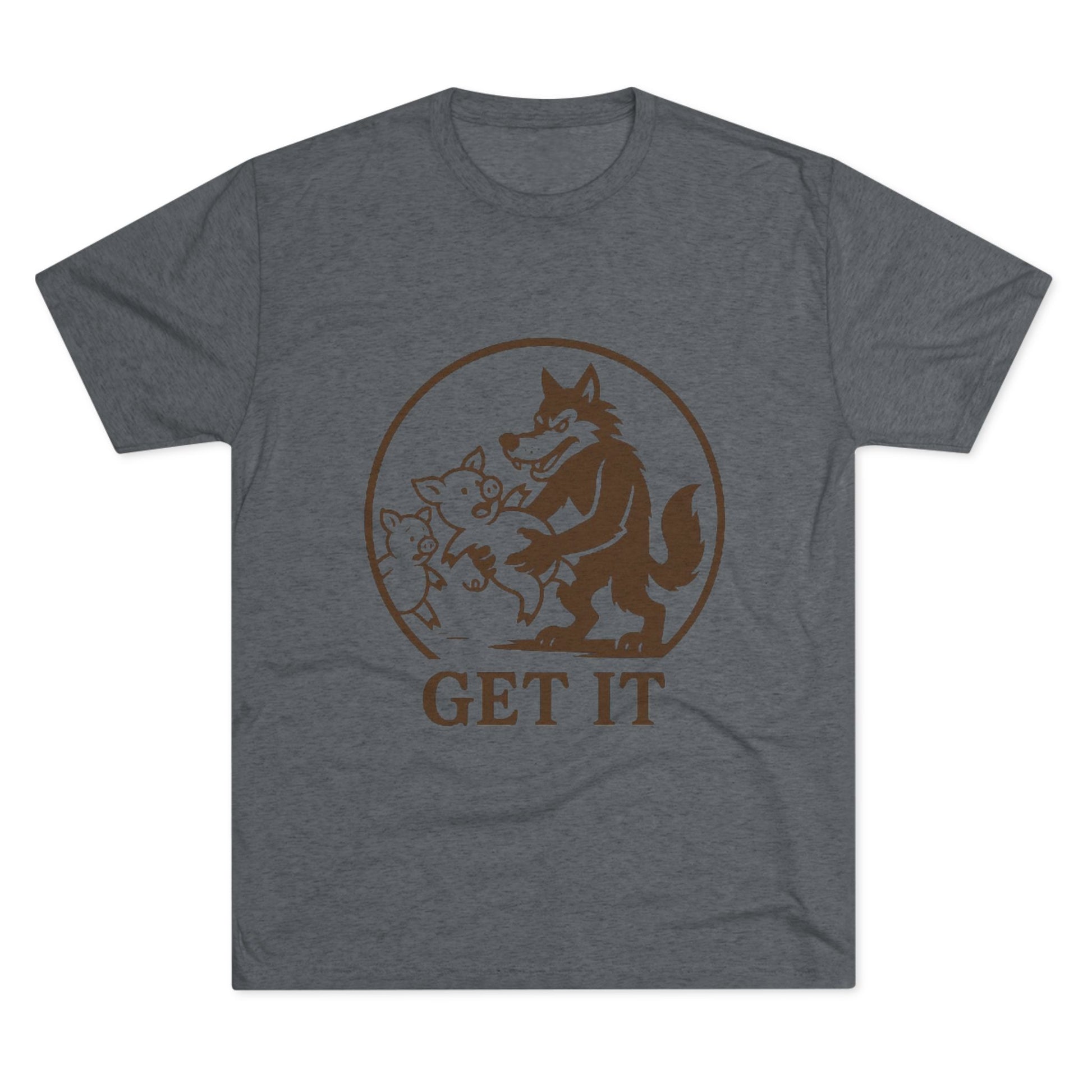 Playful Animal Graphic Tee - Unisex Crew Shirt, Funny Wolf Design, Gifts for Animal Lovers, Casual Wear, Humor Apparel, Birthday Gift