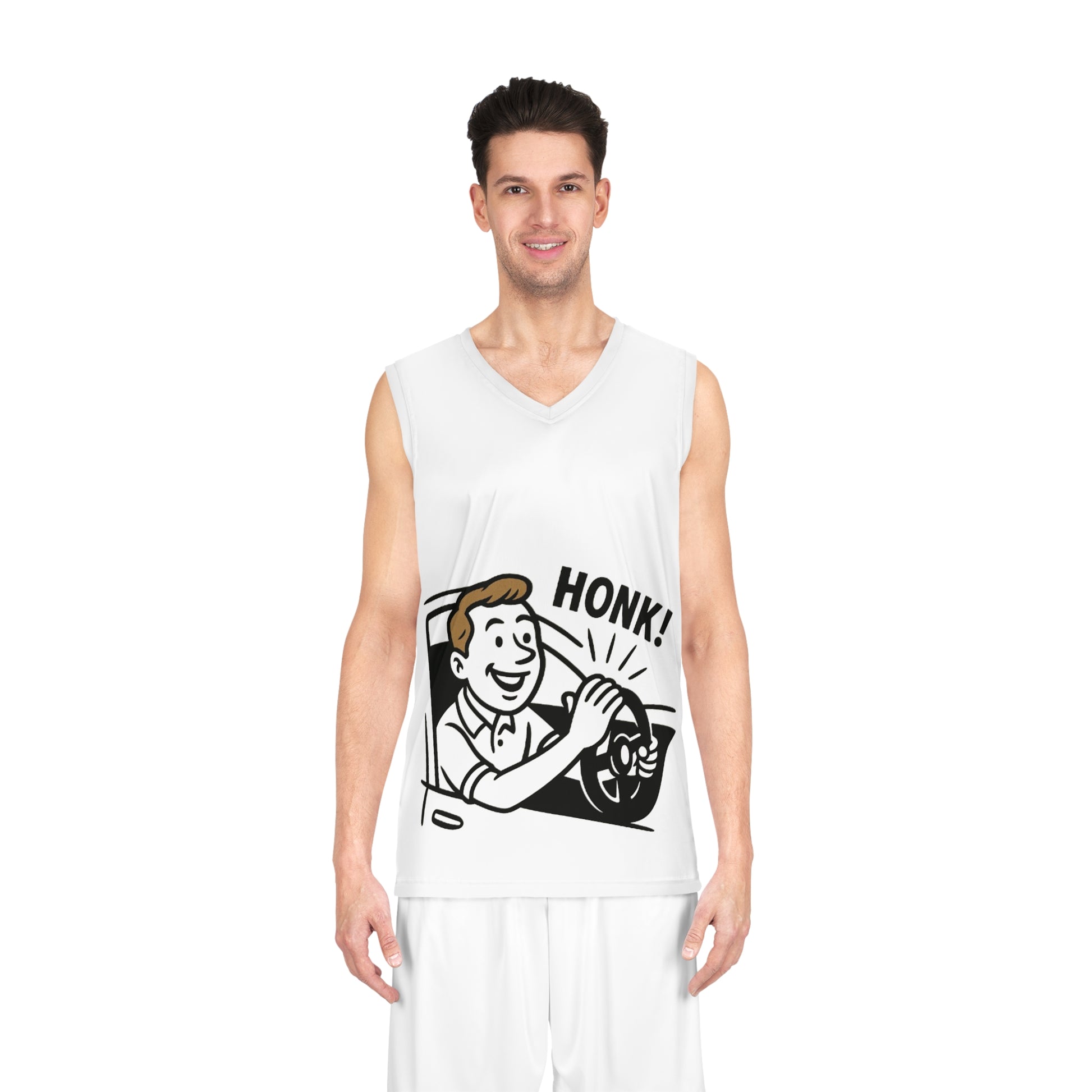 Playful Honk Basketball Jersey - Fun Sportswear, Summer Activities, Gift for Athletes, Game Day Gear, Casual Wear
