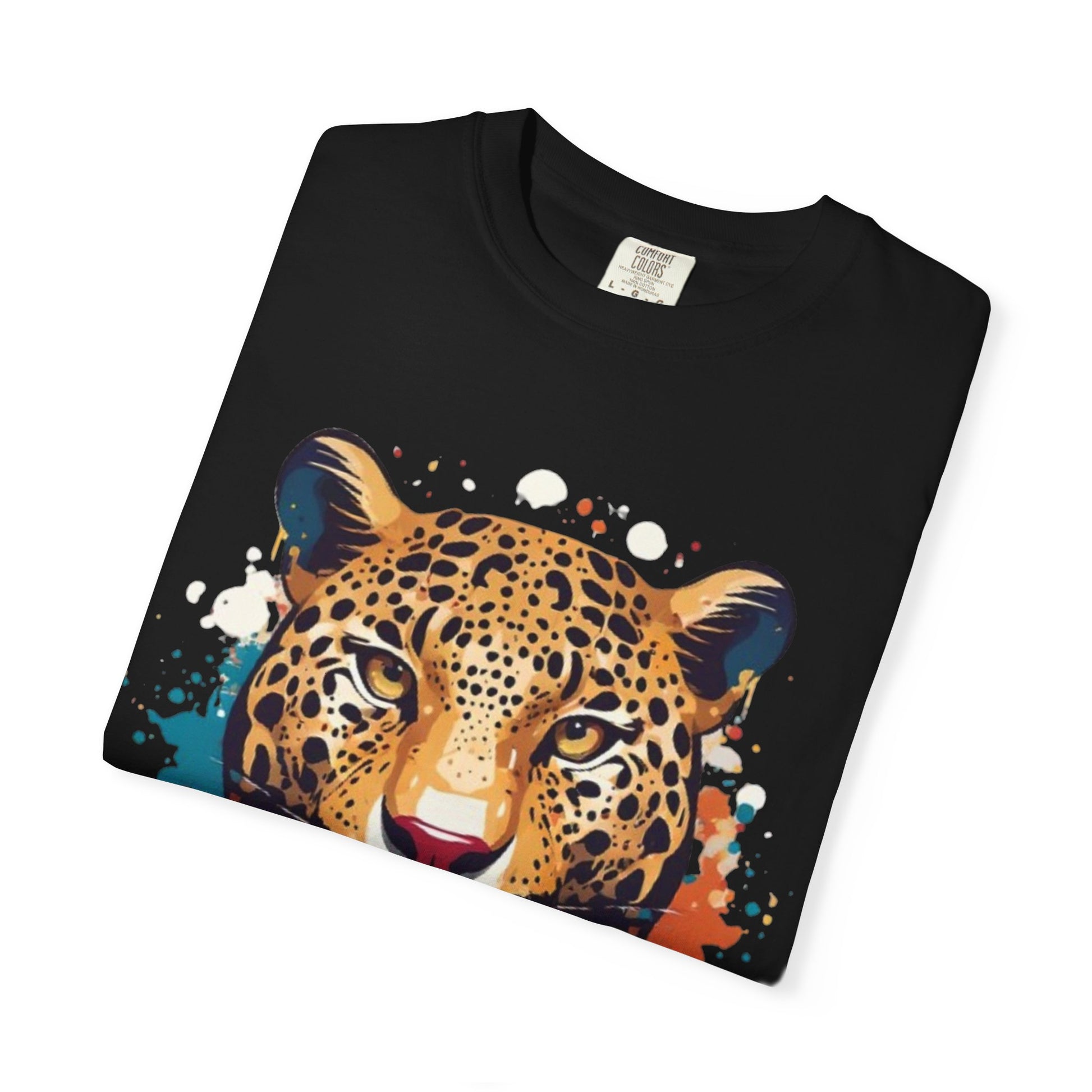 Creative Leopard T-Shirt, Artistic Animal Tee, Unique Gift for Art Lovers, Casual Wear, Trendy Fashion Statement