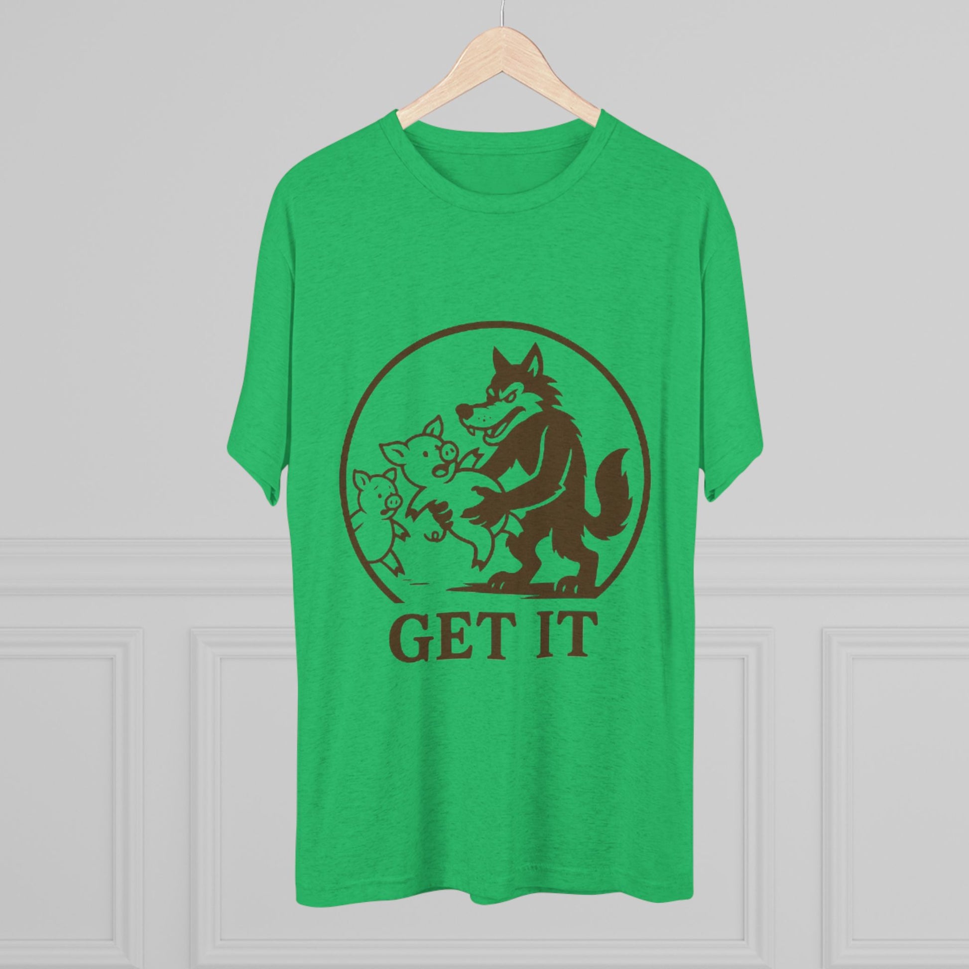 Playful Animal Graphic Tee - Unisex Crew Shirt, Funny Wolf Design, Gifts for Animal Lovers, Casual Wear, Humor Apparel, Birthday Gift