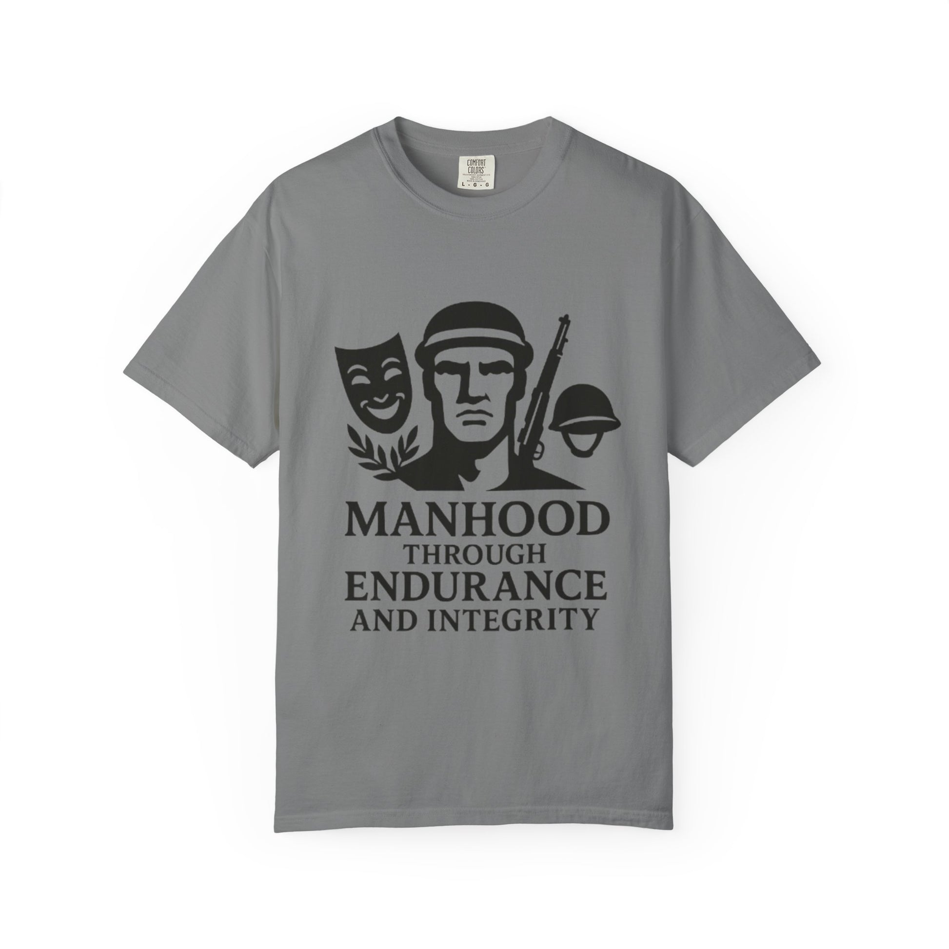 Inspirational Unisex T-Shirt: Manhood Through Endurance and Integrity, Gift for Dads, Motivational Apparel, Everyday Wear, Men's T-Shirt