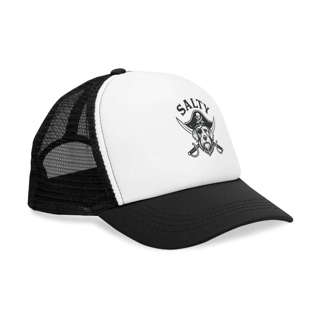 Salty Pirate Mesh Cap - Fun Gift for Dog Lovers, Unique Outdoor Hat, Beachwear Accessory, Summer Adventure Gear, Cool Cap
