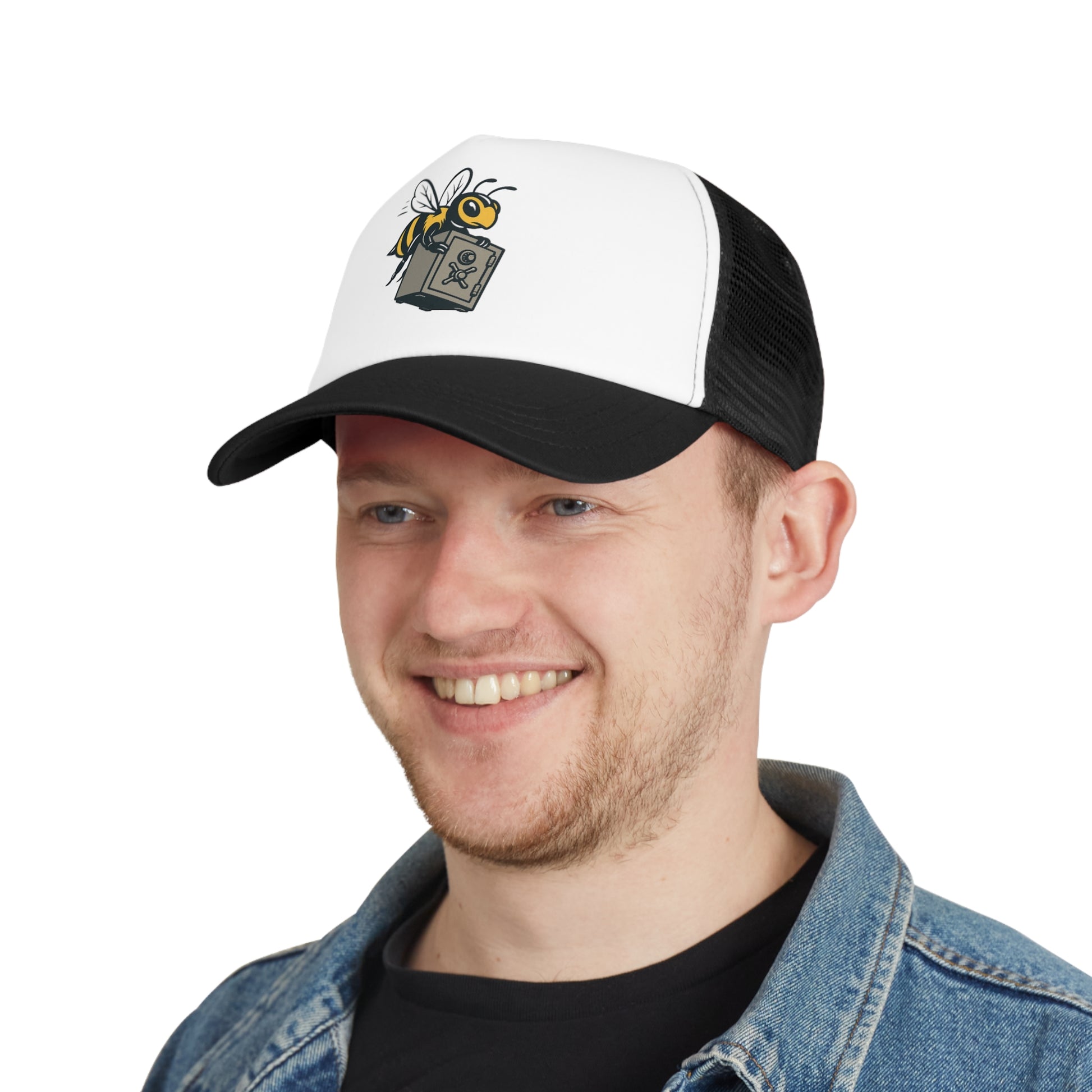 Buzzing Bee Mesh Cap - Fun Trucker Hat for Outdoor Adventures, Summer, Gifts for Beekeepers, Gardening Hats, Unique Bee Lover Accessory