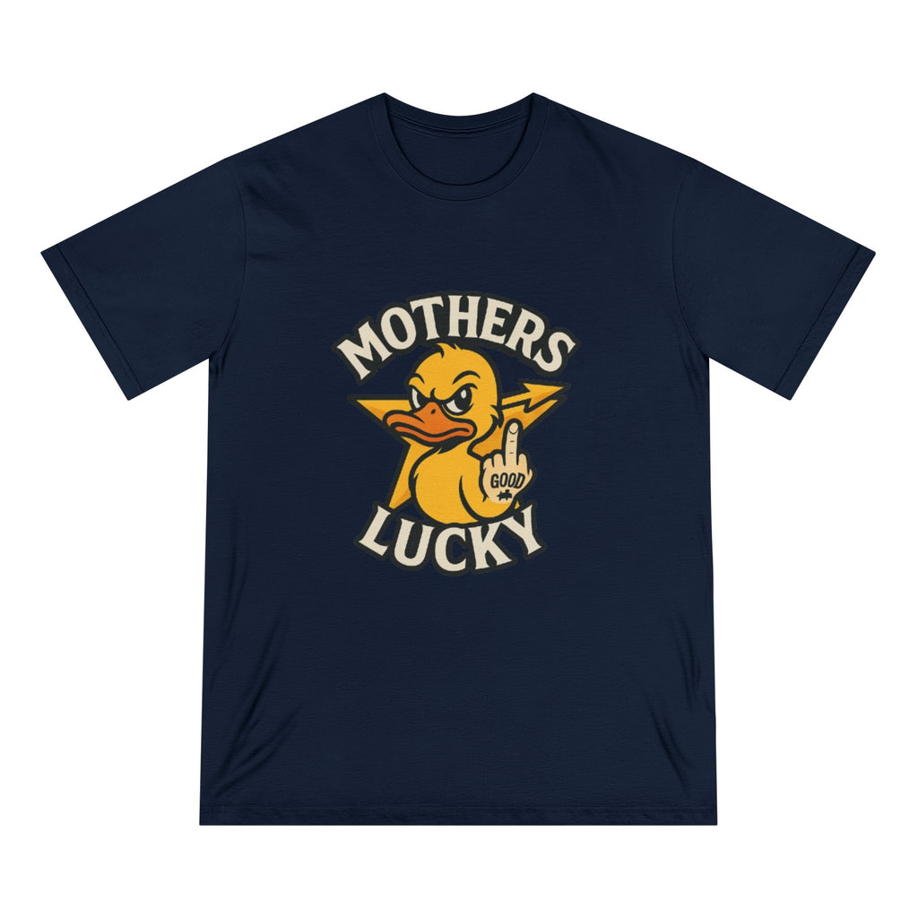 Organic Graphic Tee, Humorous T-shirt for Everyday Wear, Lucky Duck and Good Vibes Shirt, Perfect Gift for Friends, Casual Summer Outfit