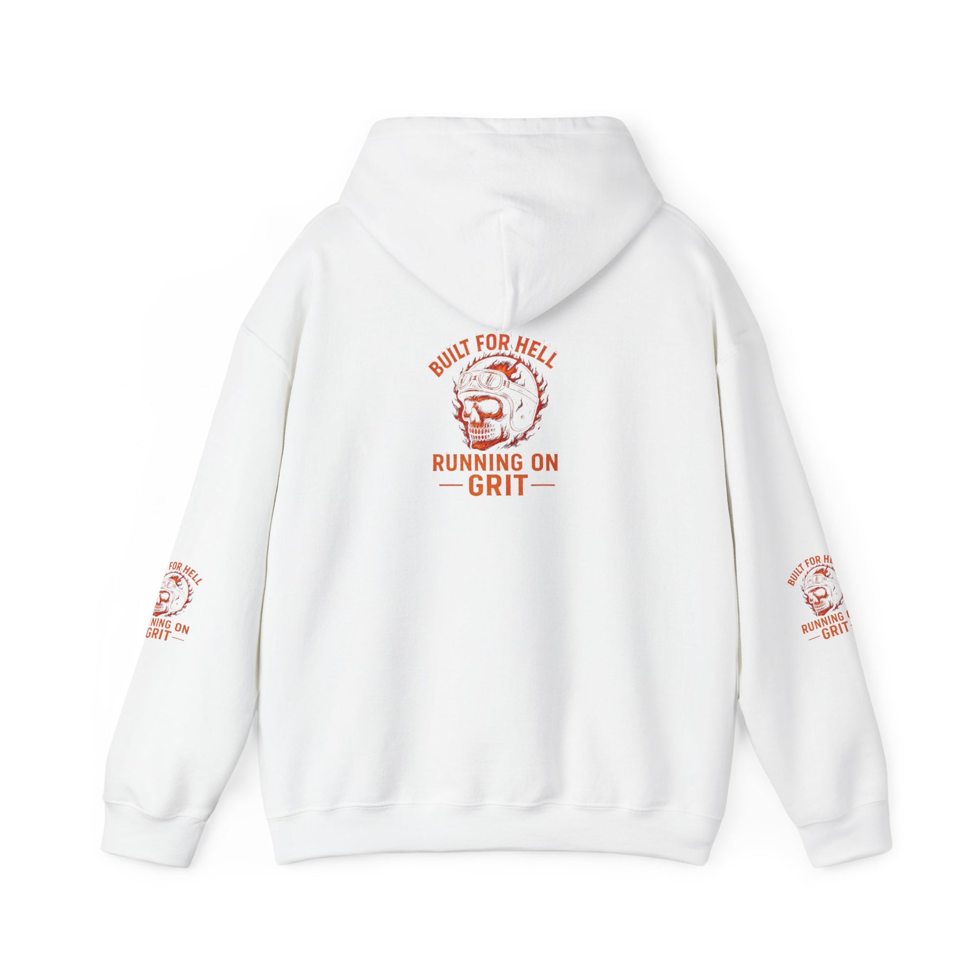 Built for Hell Hoodie - Unisex Heavy Blend Sweatshirt, Grit Motivation Apparel, Outdoorsy Gift, Casual Wear, Workout Hoodie