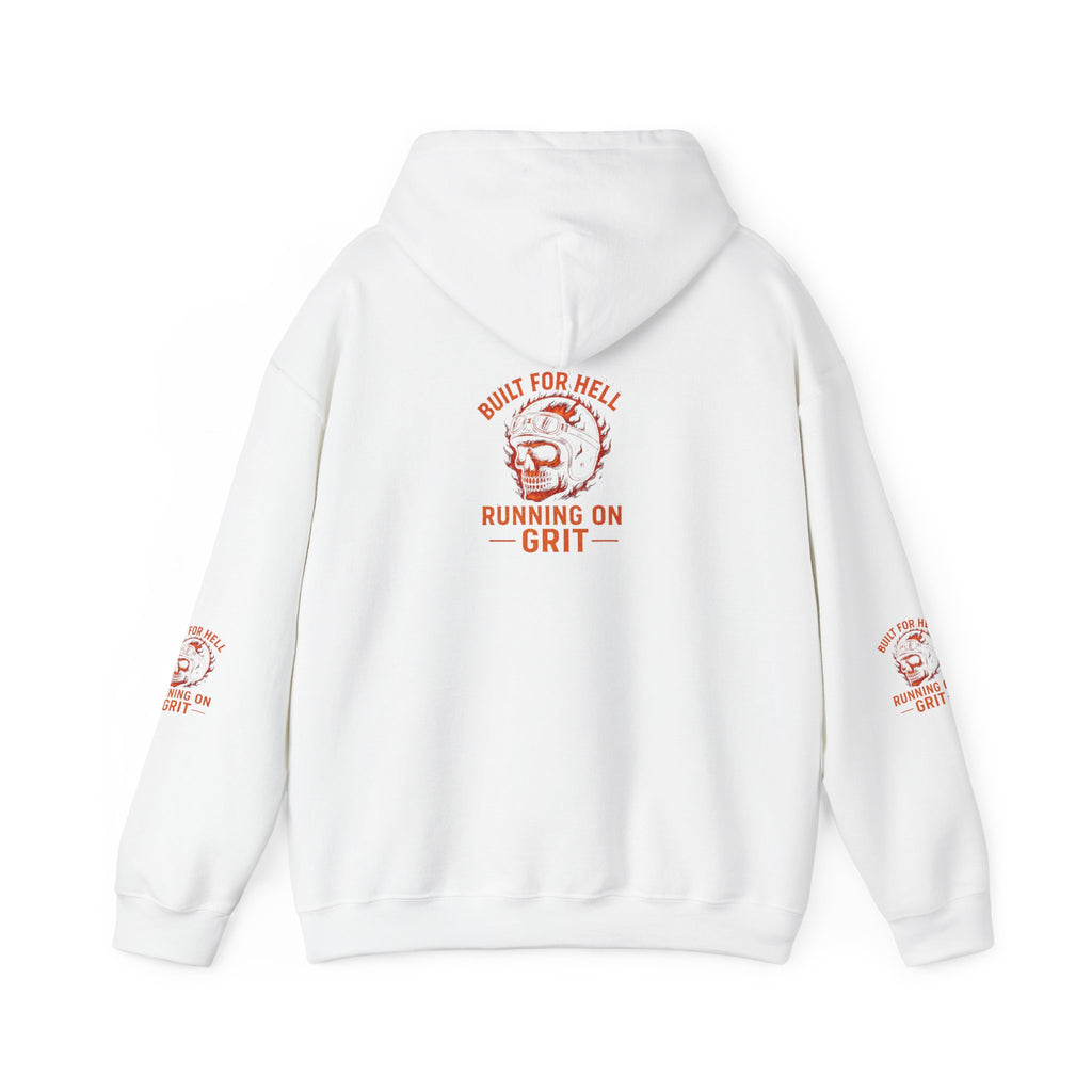 Built for Hell Hoodie - Unisex Heavy Blend Sweatshirt, Grit Motivation Apparel, Outdoorsy Gift, Casual Wear, Workout Hoodie