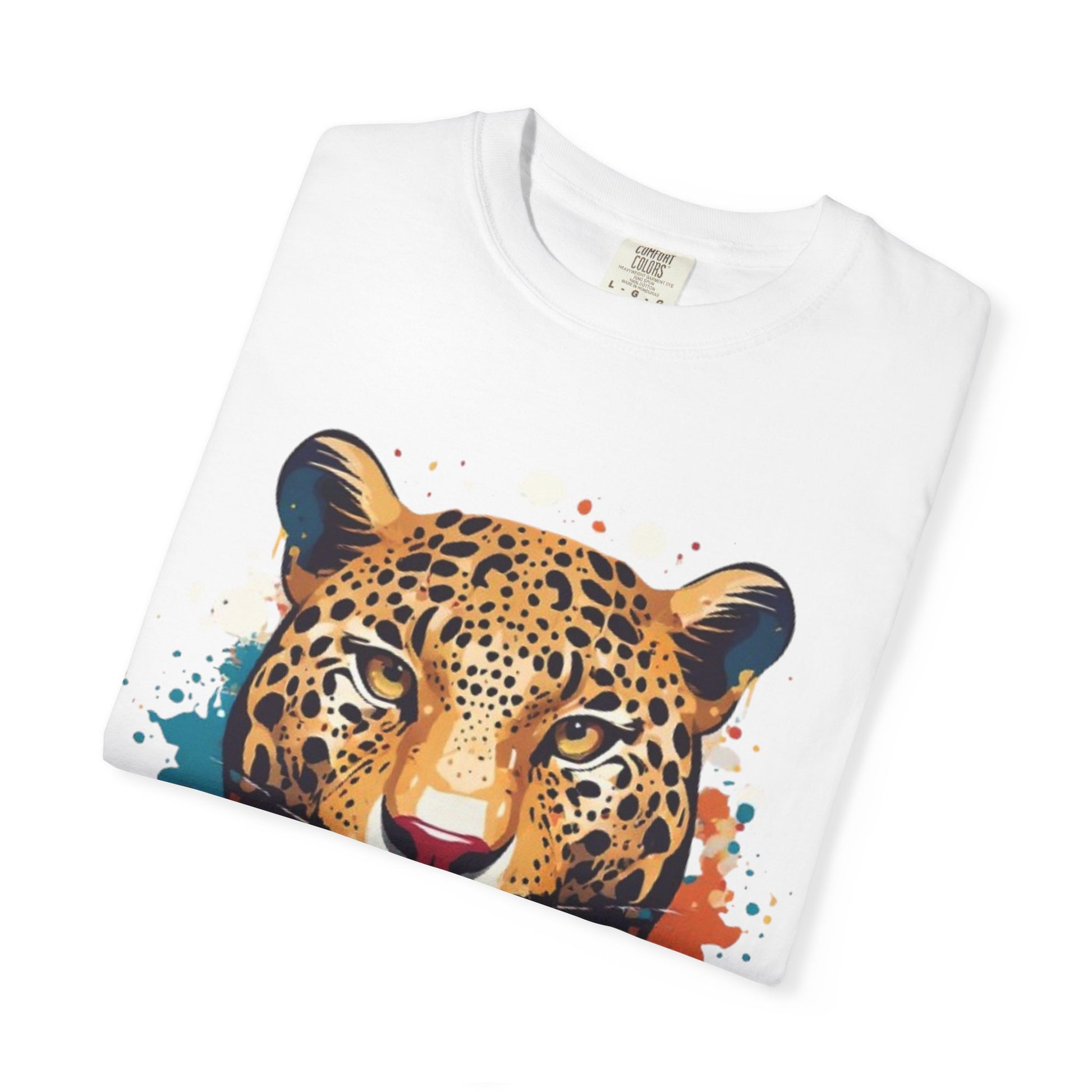 Creative Leopard T-Shirt, Artistic Animal Tee, Unique Gift for Art Lovers, Casual Wear, Trendy Fashion Statement