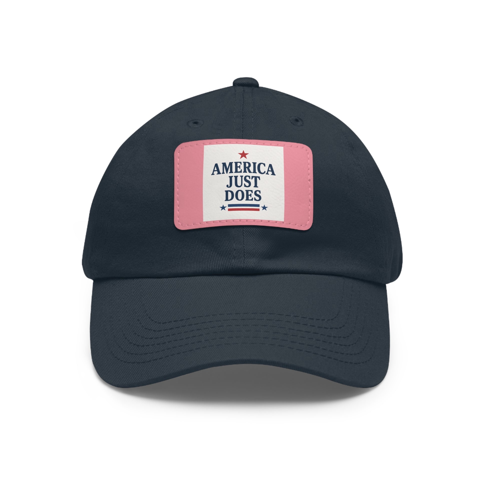 Patriotic Dad Hat with Leather Patch, Casual Cap, American Pride Accessory, Unique Gift for Dad, Summer Style Headwear