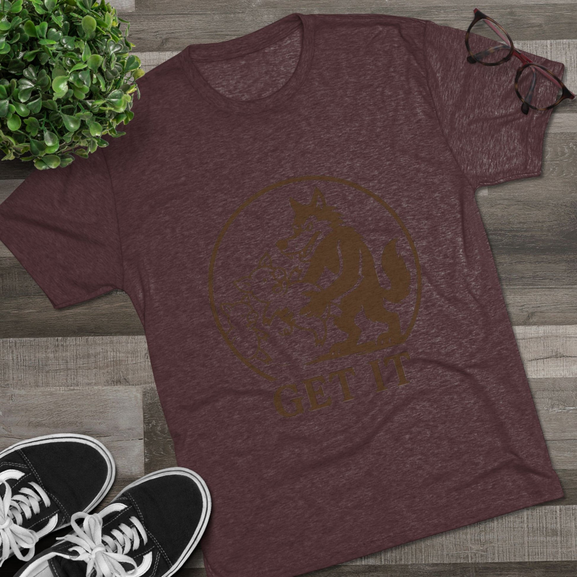 Playful Animal Graphic Tee - Unisex Crew Shirt, Funny Wolf Design, Gifts for Animal Lovers, Casual Wear, Humor Apparel, Birthday Gift