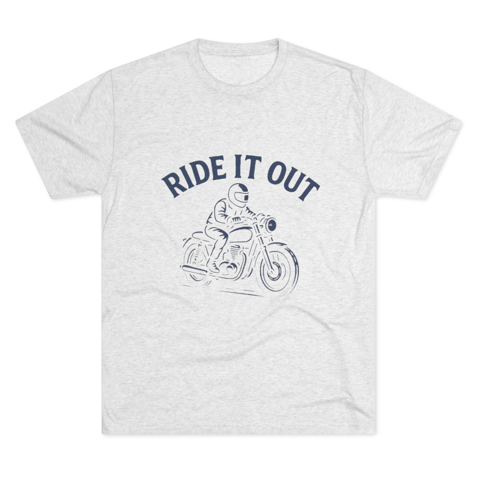 Vintage Motorcycle Ride It Out Tee, Unisex Crew Shirt, Biker Gift, Adventure Tee, Casual Wear, Outdoor Enthusiast T-Shirt