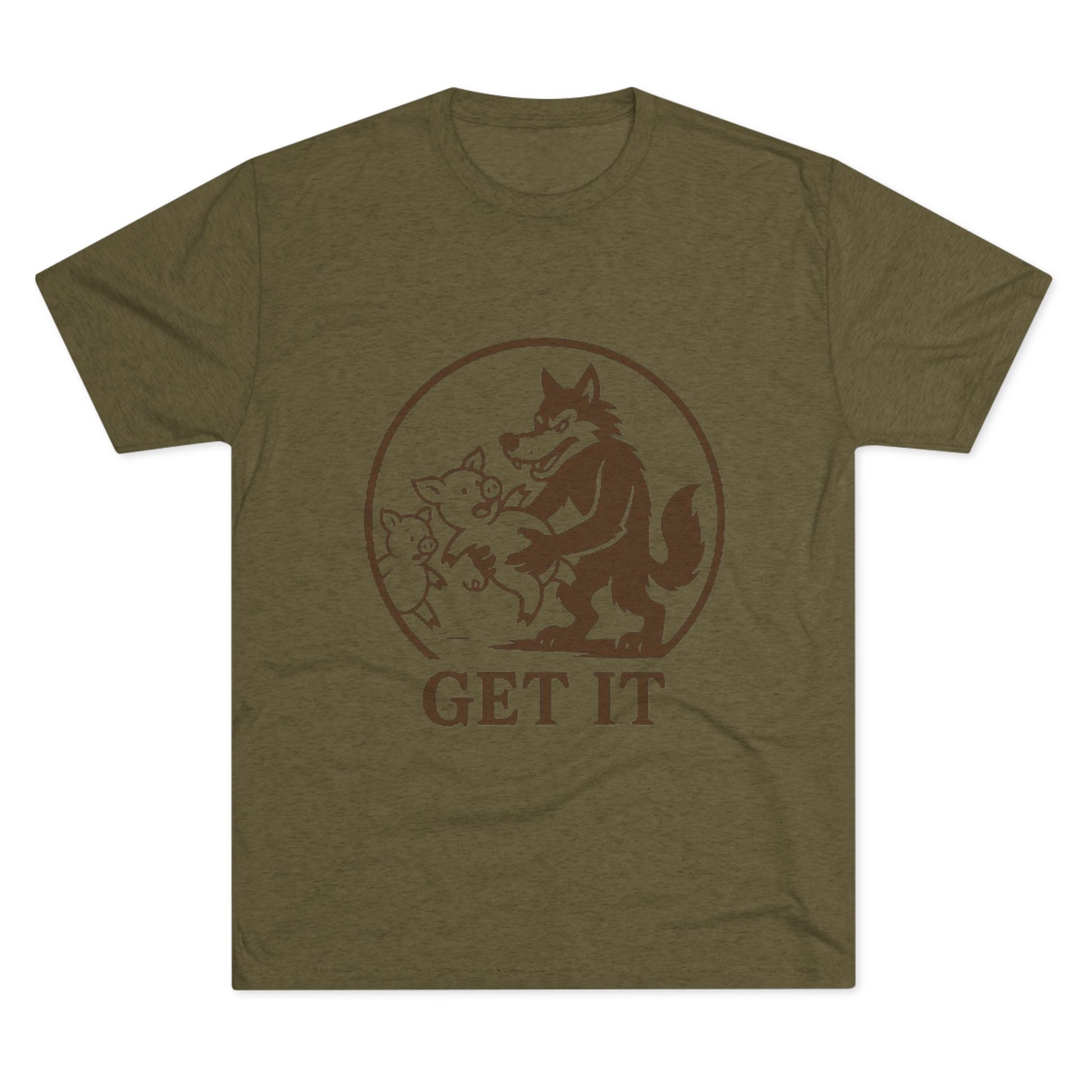 Playful Animal Graphic Tee - Unisex Crew Shirt, Funny Wolf Design, Gifts for Animal Lovers, Casual Wear, Humor Apparel, Birthday Gift