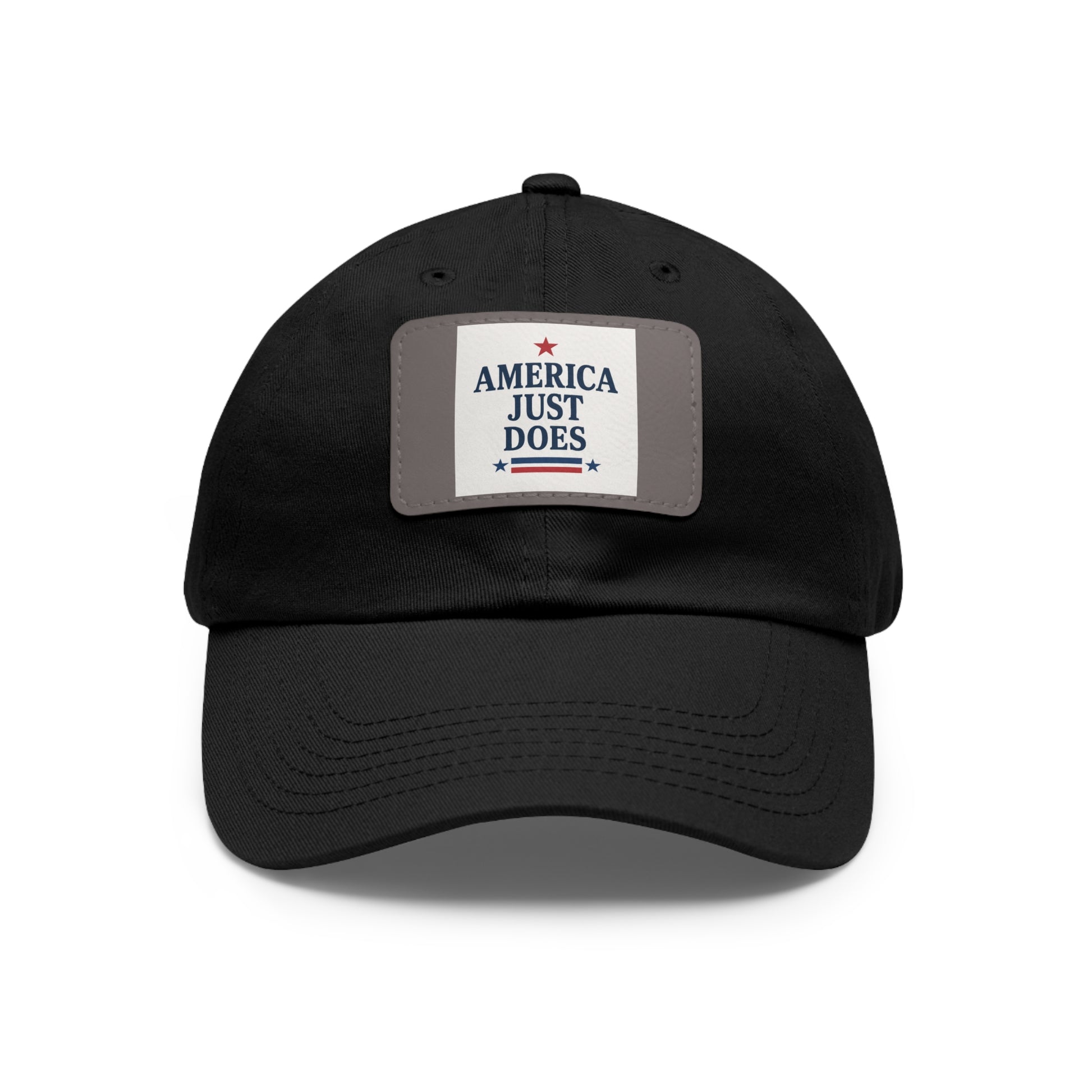 Patriotic Dad Hat with Leather Patch, Casual Cap, American Pride Accessory, Unique Gift for Dad, Summer Style Headwear