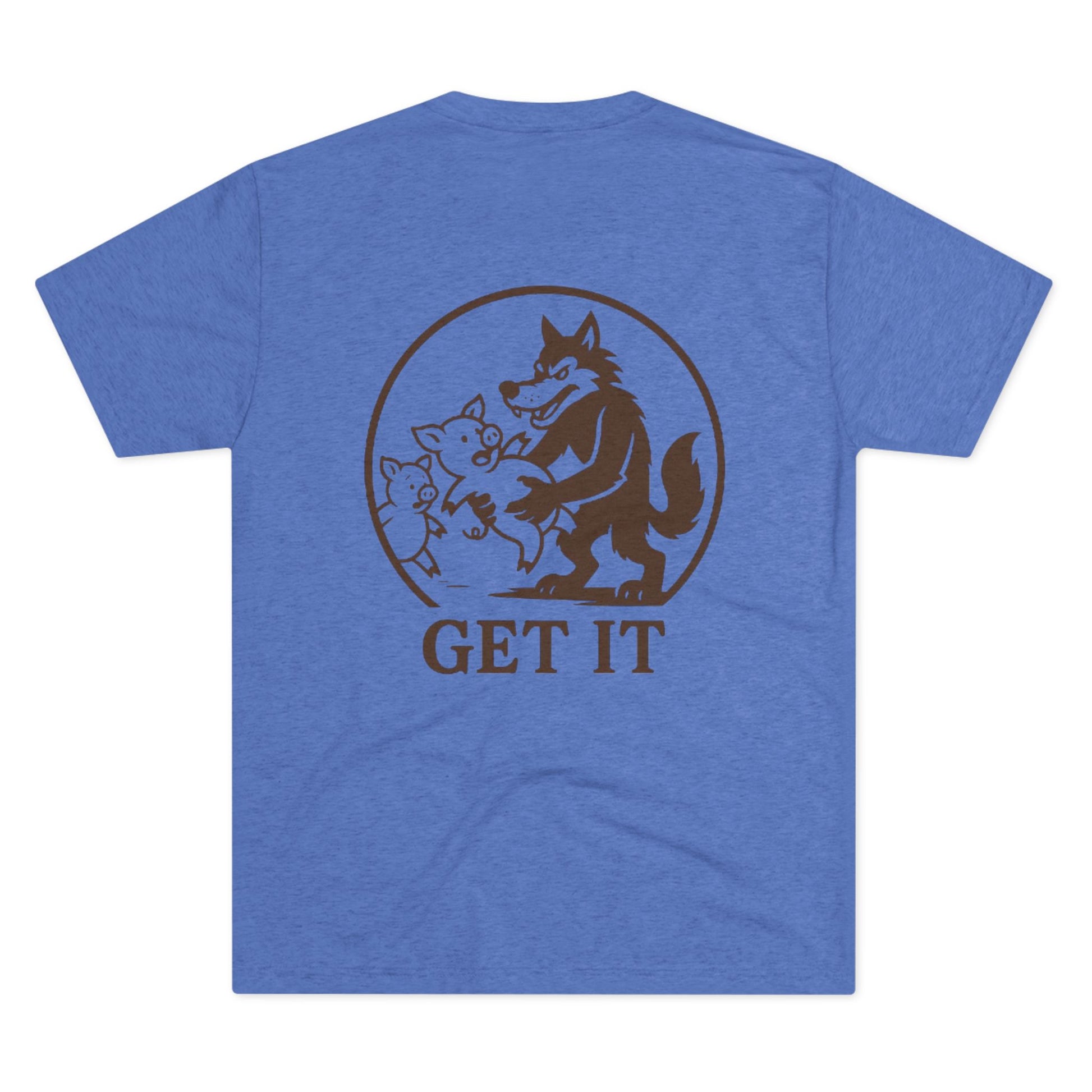 Playful Animal Graphic Tee - Unisex Crew Shirt, Funny Wolf Design, Gifts for Animal Lovers, Casual Wear, Humor Apparel, Birthday Gift