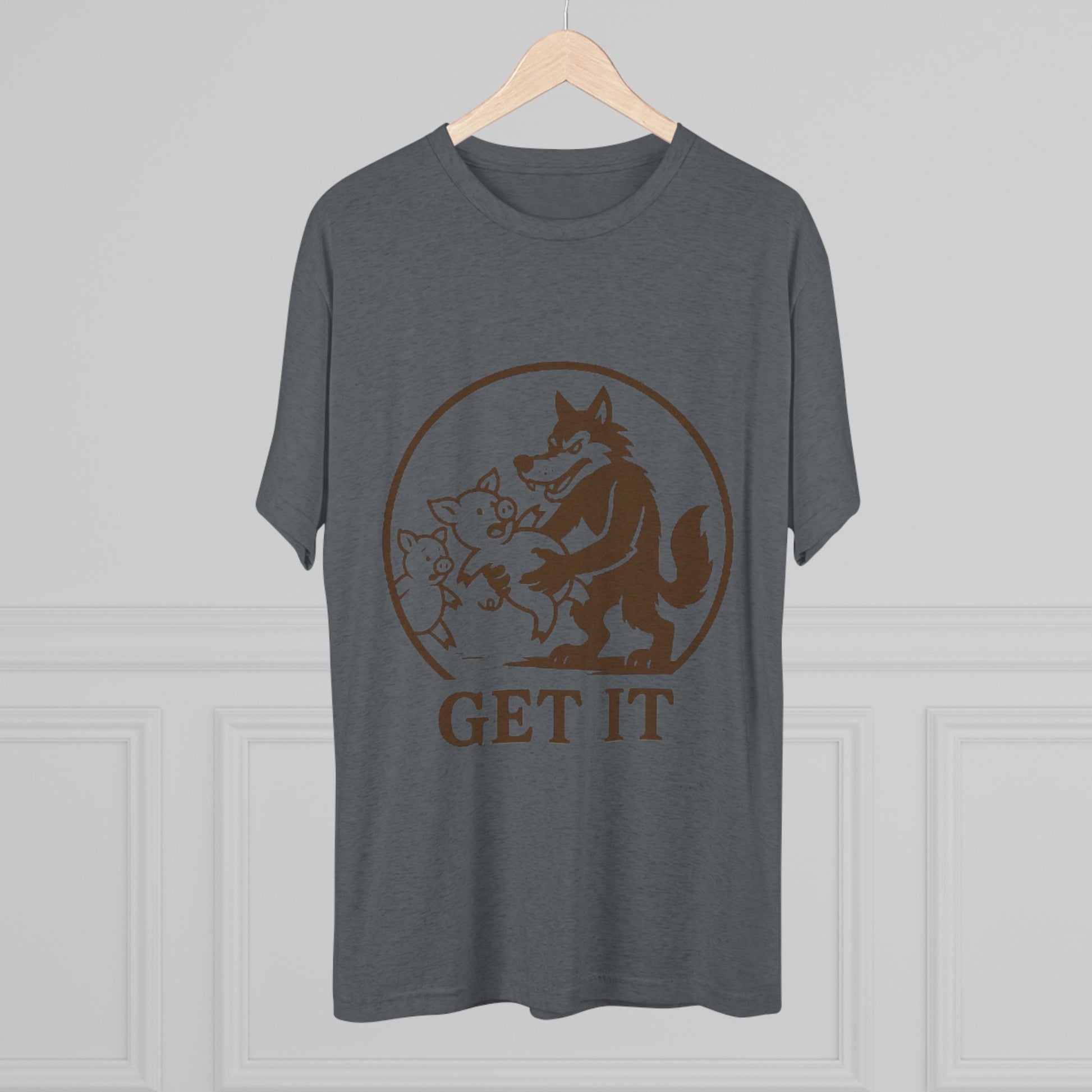 Playful Animal Graphic Tee - Unisex Crew Shirt, Funny Wolf Design, Gifts for Animal Lovers, Casual Wear, Humor Apparel, Birthday Gift