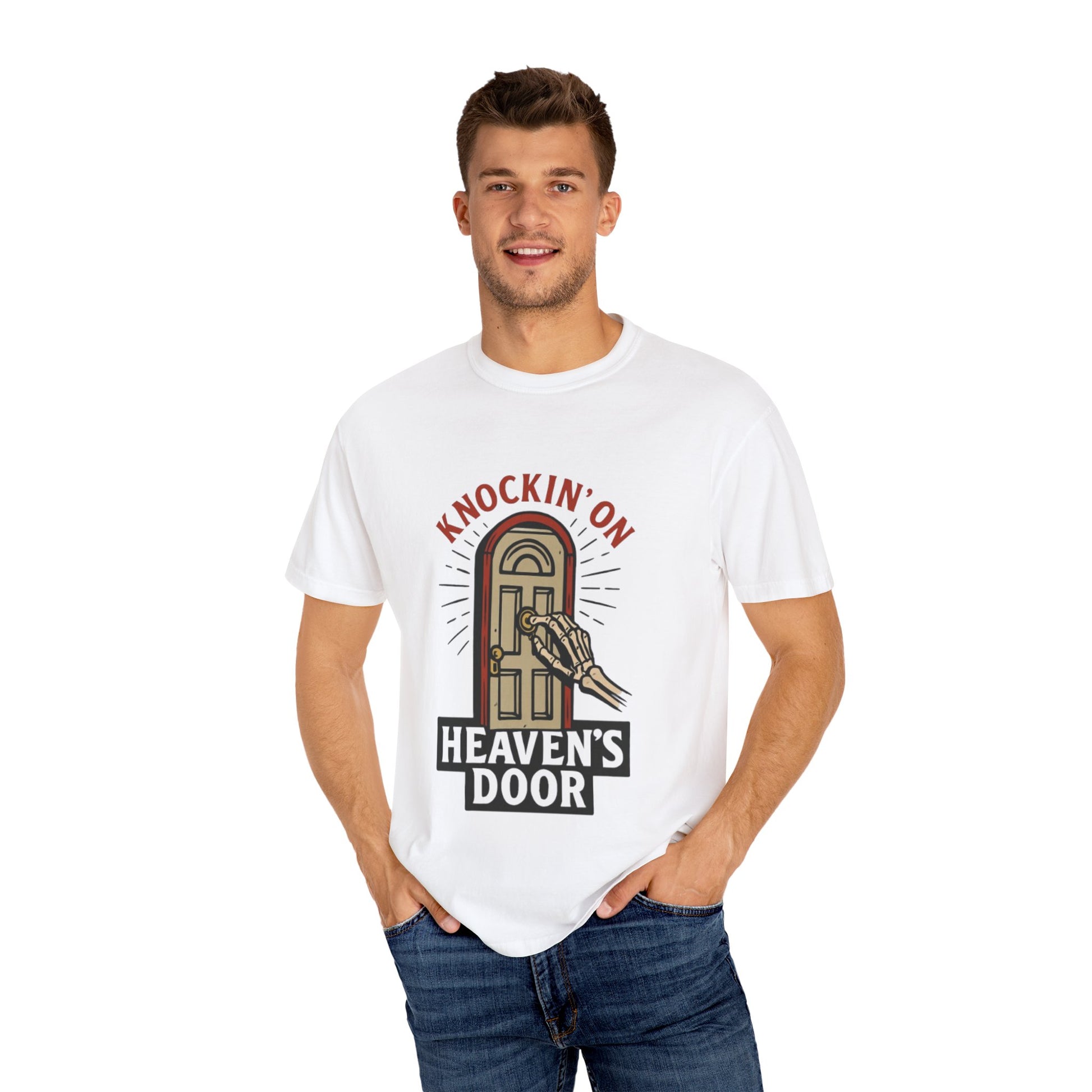 Knockin' on Heaven's Door T-Shirt, Unisex Vintage Tee, Music-Themed Apparel, Gift for Rock Music Fans, Casual Streetwear