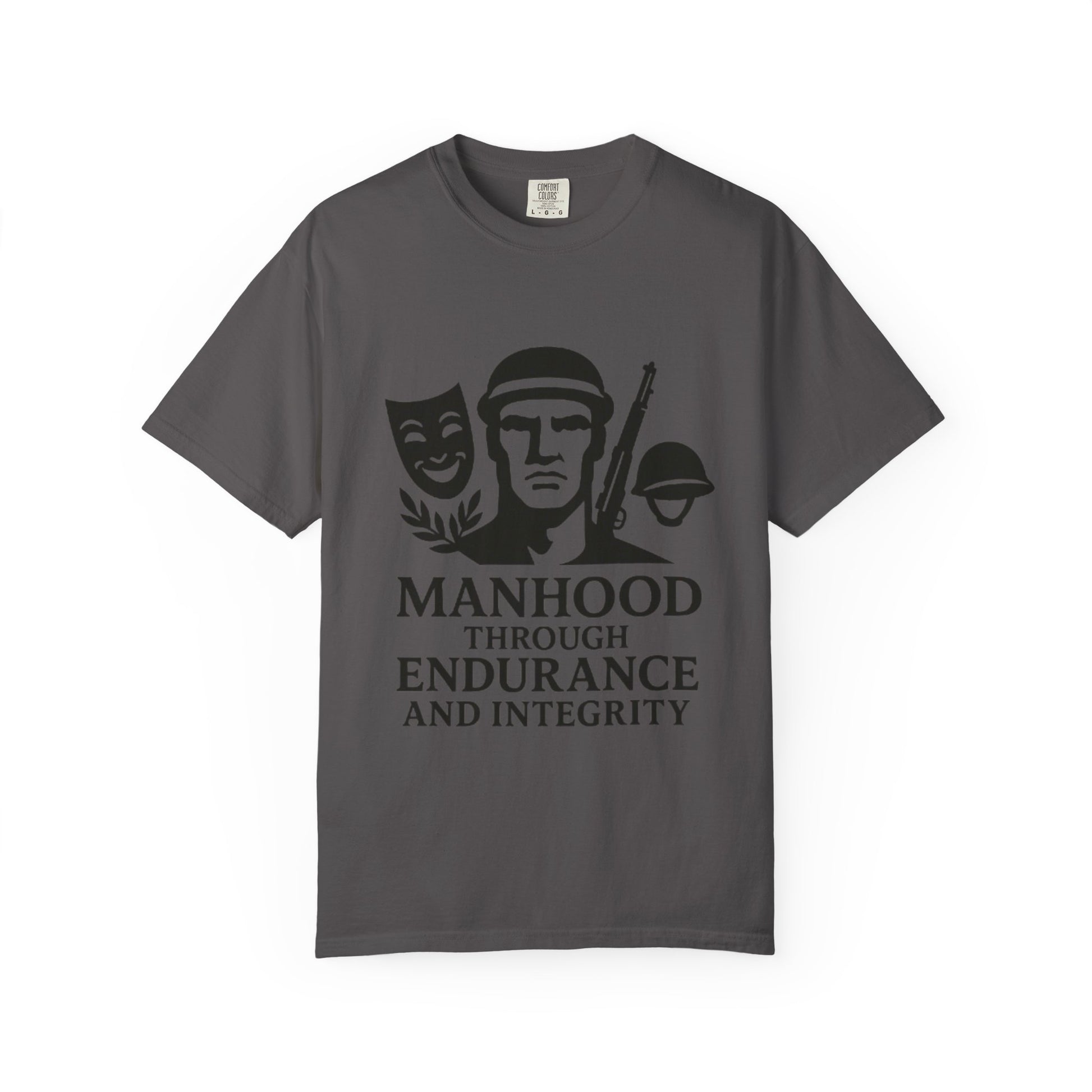 Inspirational Unisex T-Shirt: Manhood Through Endurance and Integrity, Gift for Dads, Motivational Apparel, Everyday Wear, Men's T-Shirt