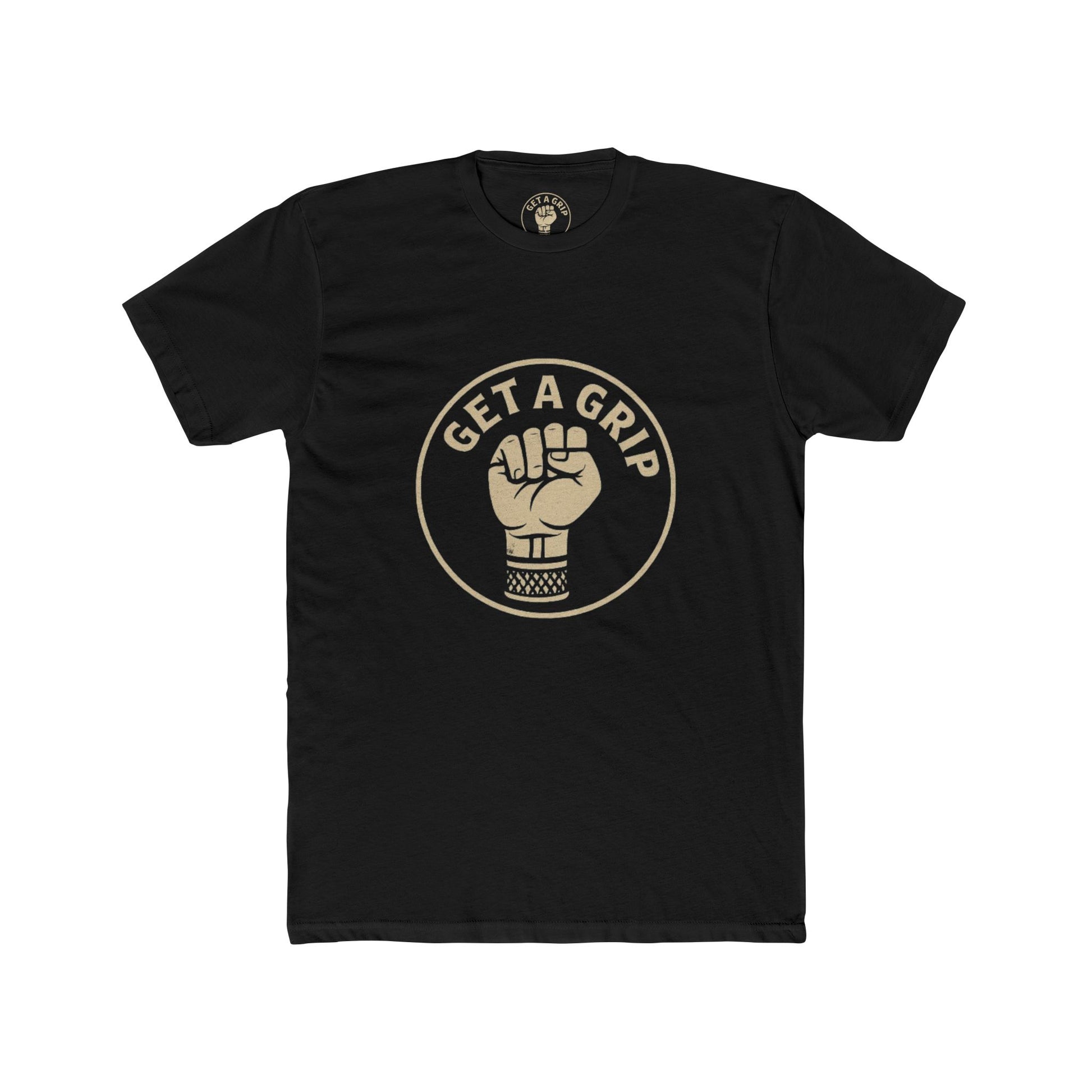 Empowerment Crew Tee - Get a Grip Shirt - Motivational Tee - Unisex Black Cotton T-Shirt - Perfect for Everyday Wear, Gifts, Activism