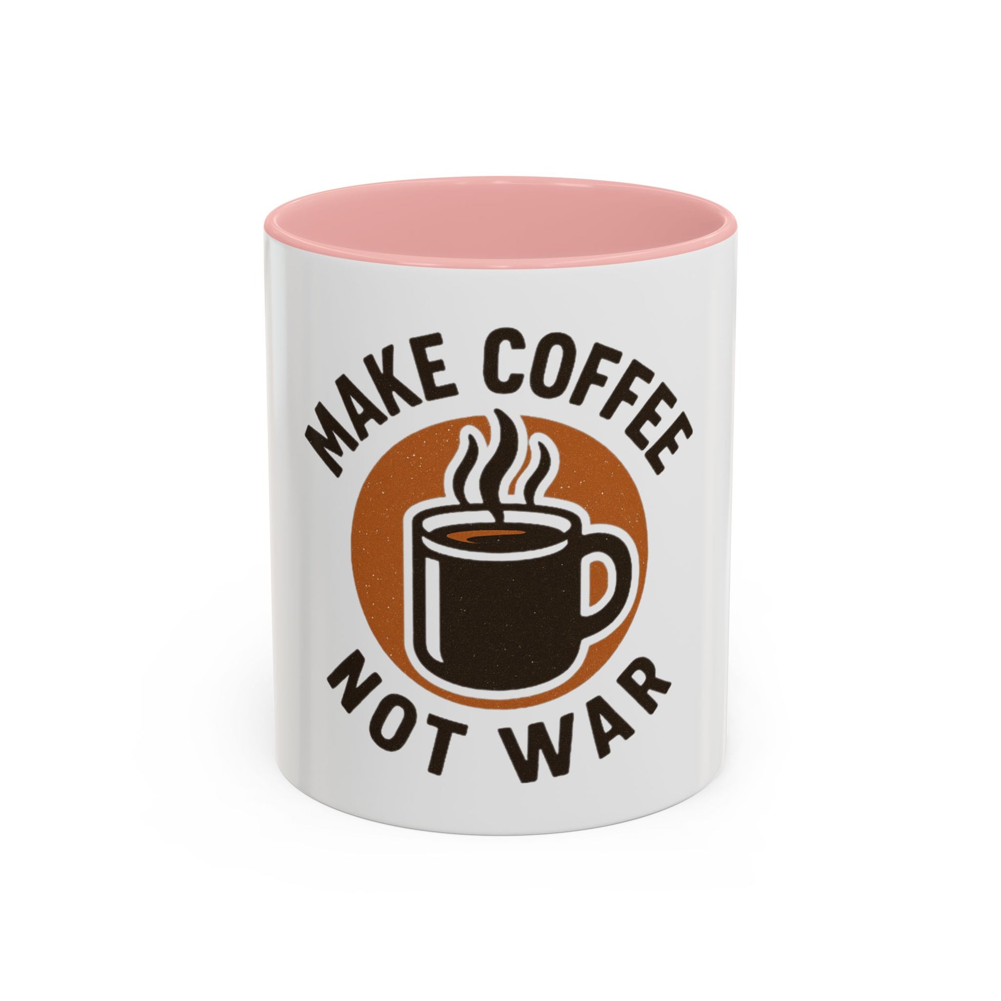 Make Coffee Not War Mug, Accent Coffee Mug Gift, Peaceful Coffee Lover Mug, Unique Coffee Cup, Home Office Decor