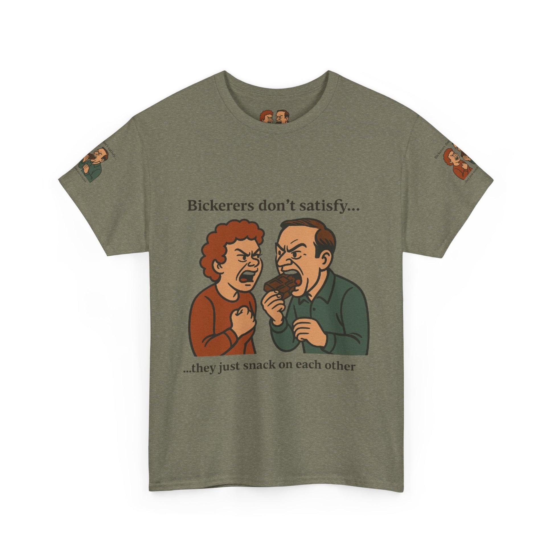 Funny Unisex Tee with Bickering Design, Humorous Cotton T-Shirt, Gift for Friends, Family Humor Shirt, Casual Wear