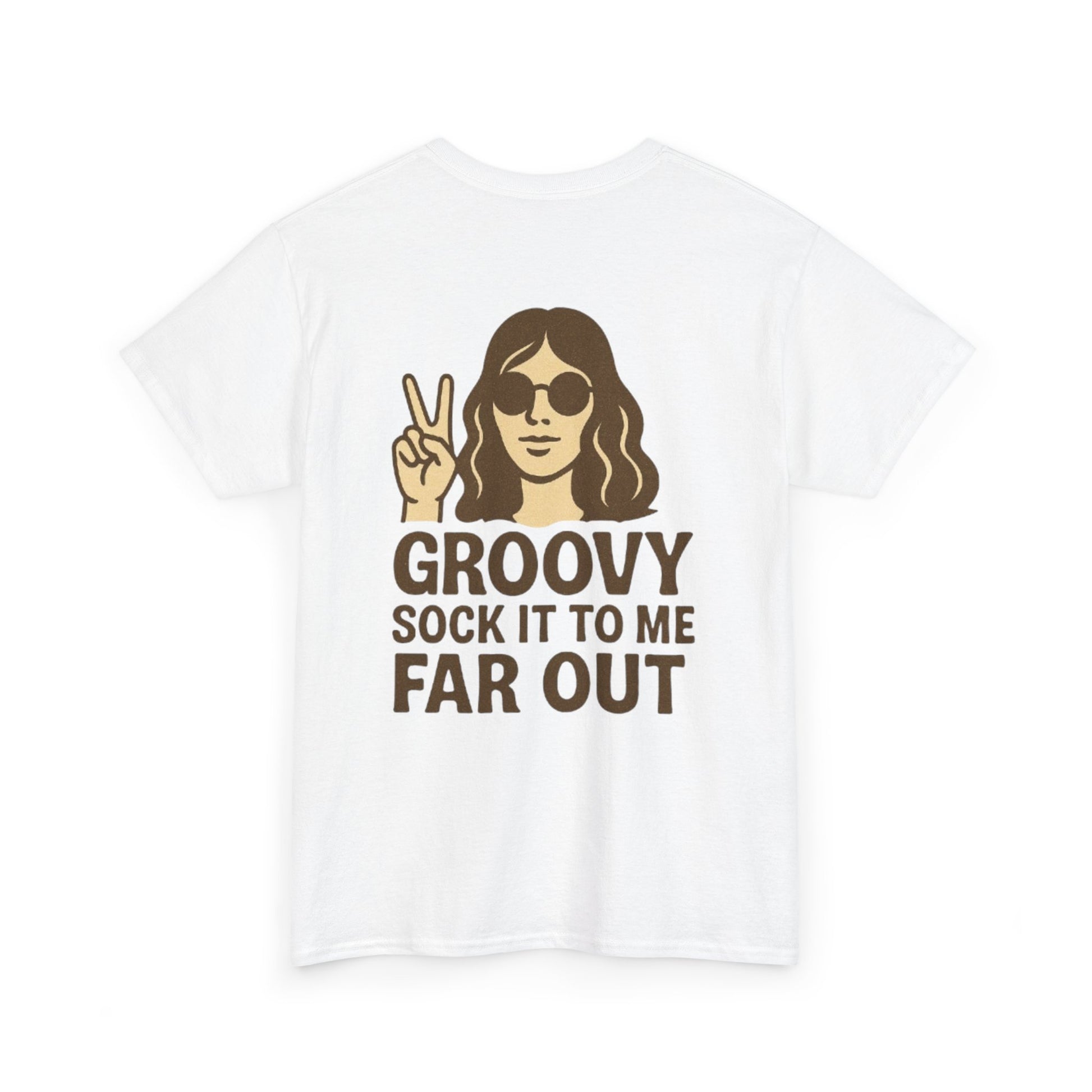 Groovy Unisex Heavy Cotton Tee - Retro Vintage Graphic Tee, Festival Wear, Casual Street Style, Gift for Music Lovers, 70s Aesthetic Shirt