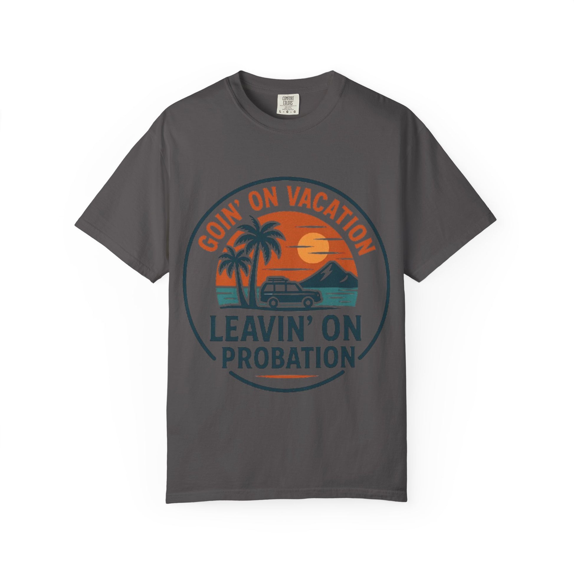 Vacation Vibes Graphic Tee - Goin' on Vacation, Leavin' on Probation, Gift for Travelers, Summer T-Shirt, Fun Casual Wear, Unisex Apparel