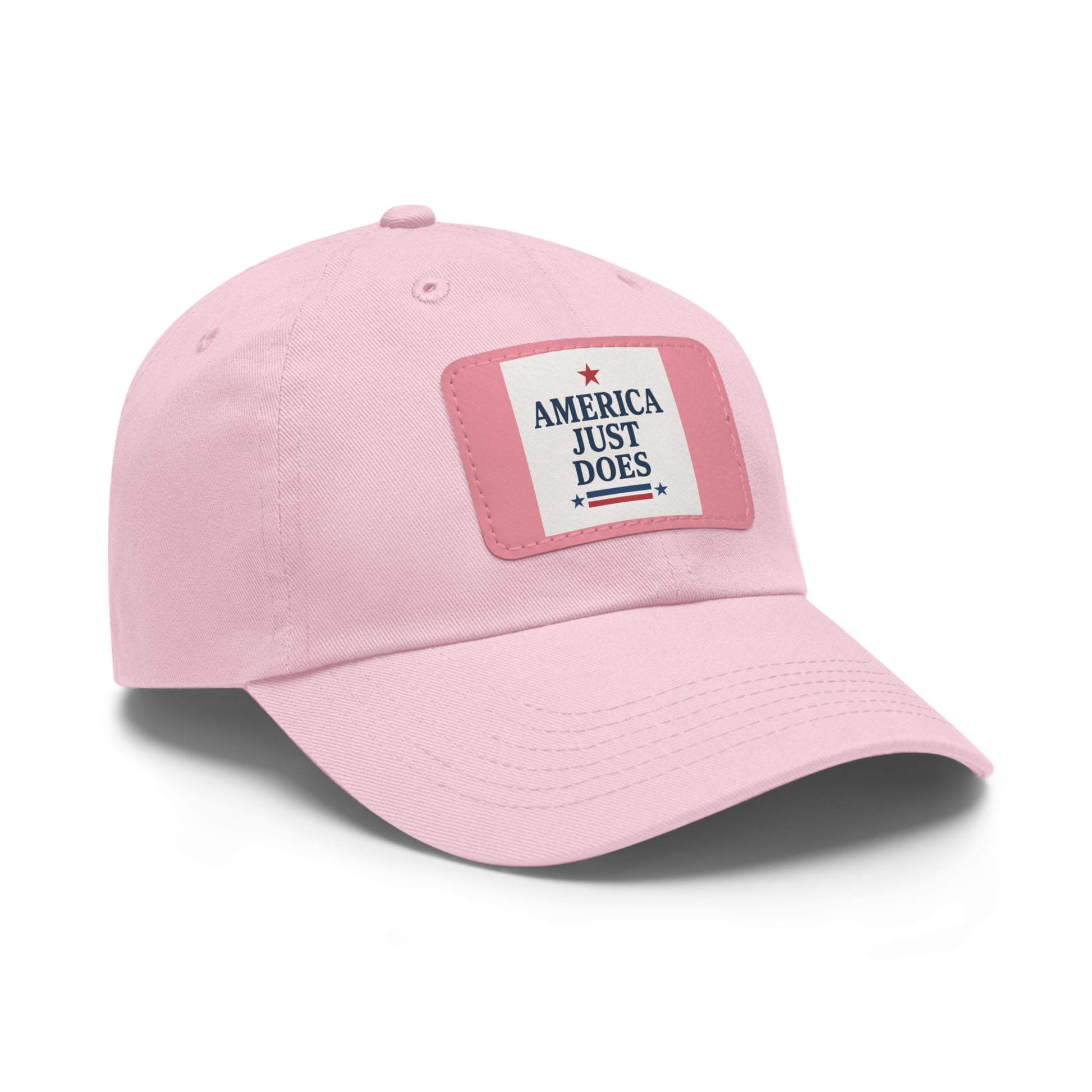 Patriotic Dad Hat with Leather Patch, Casual Cap, American Pride Accessory, Unique Gift for Dad, Summer Style Headwear