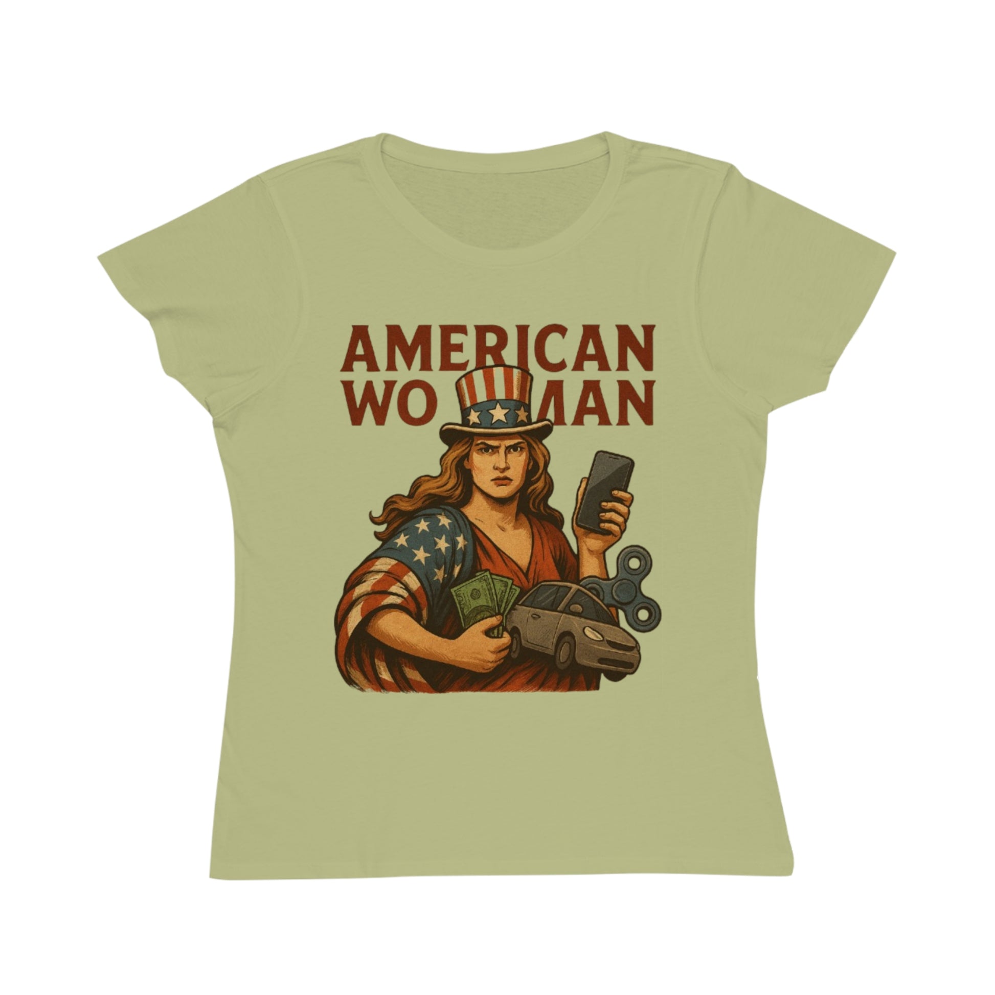 Empowering American Woman T-Shirt, Feminist Tee, Casual Wear, Gift for Her, July 4th, Independence Day Outfit