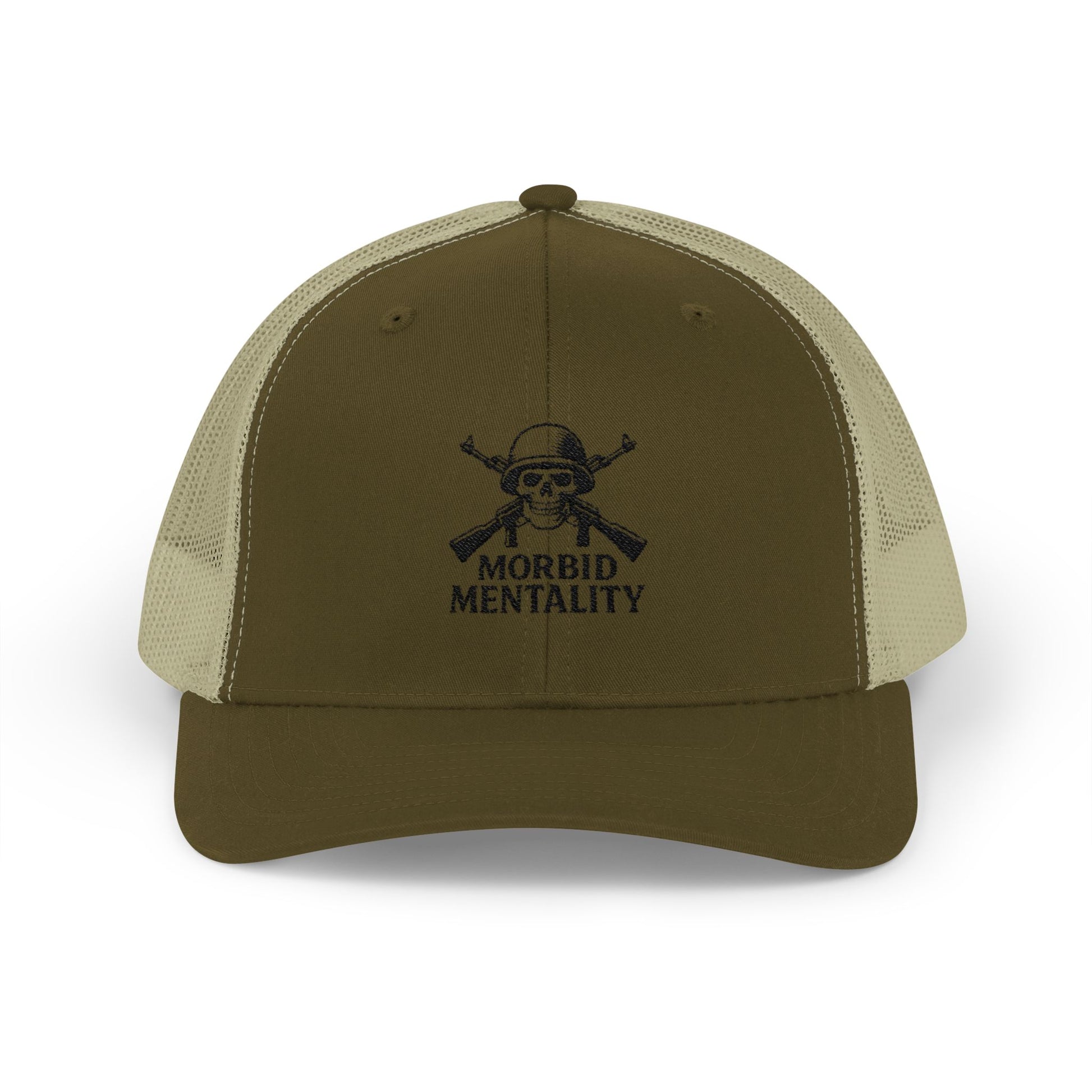 Morbid Mentality Snapback Trucker Cap | Gothic Style, Unique Gift for Trendsetters, Perfect for Casual Outings, Festivals, and More