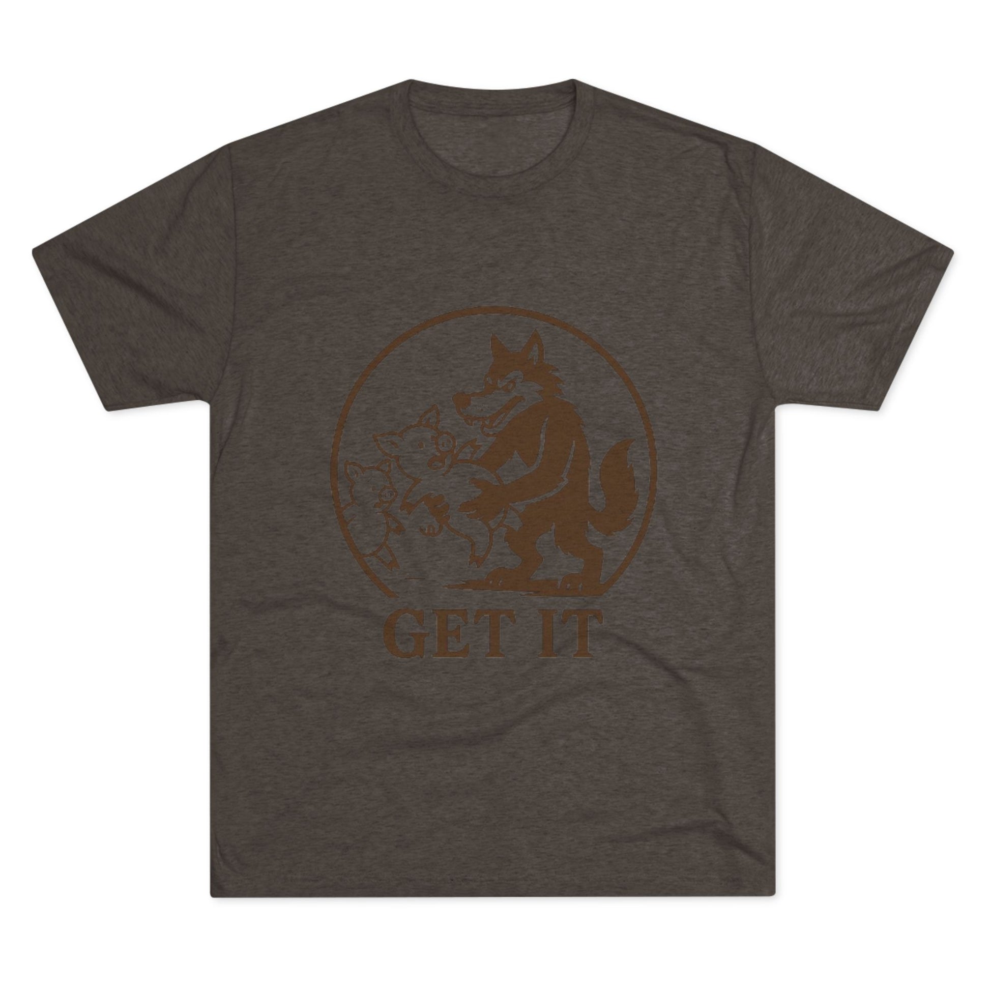 Playful Animal Graphic Tee - Unisex Crew Shirt, Funny Wolf Design, Gifts for Animal Lovers, Casual Wear, Humor Apparel, Birthday Gift