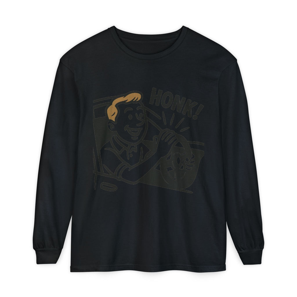 Honk Long Sleeve T-Shirt, Funny Car Enthusiast Tee, Gift for Drivers, Unisex Graphic Shirt, Casual Wear, Auto Humor Tee