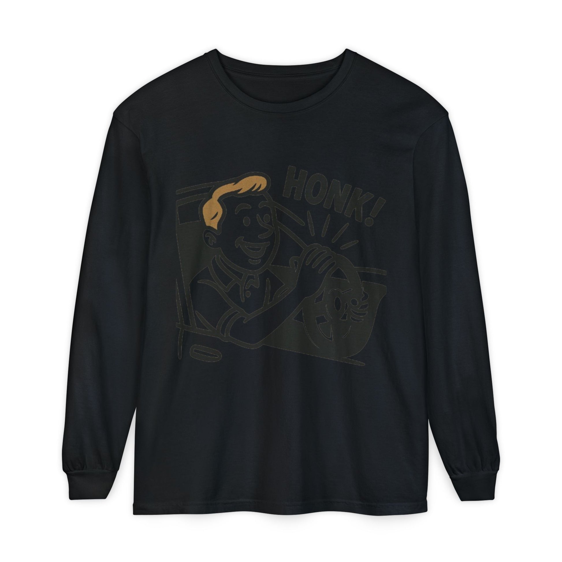 Honk Long Sleeve T-Shirt, Funny Car Enthusiast Tee, Gift for Drivers, Unisex Graphic Shirt, Casual Wear, Auto Humor Tee