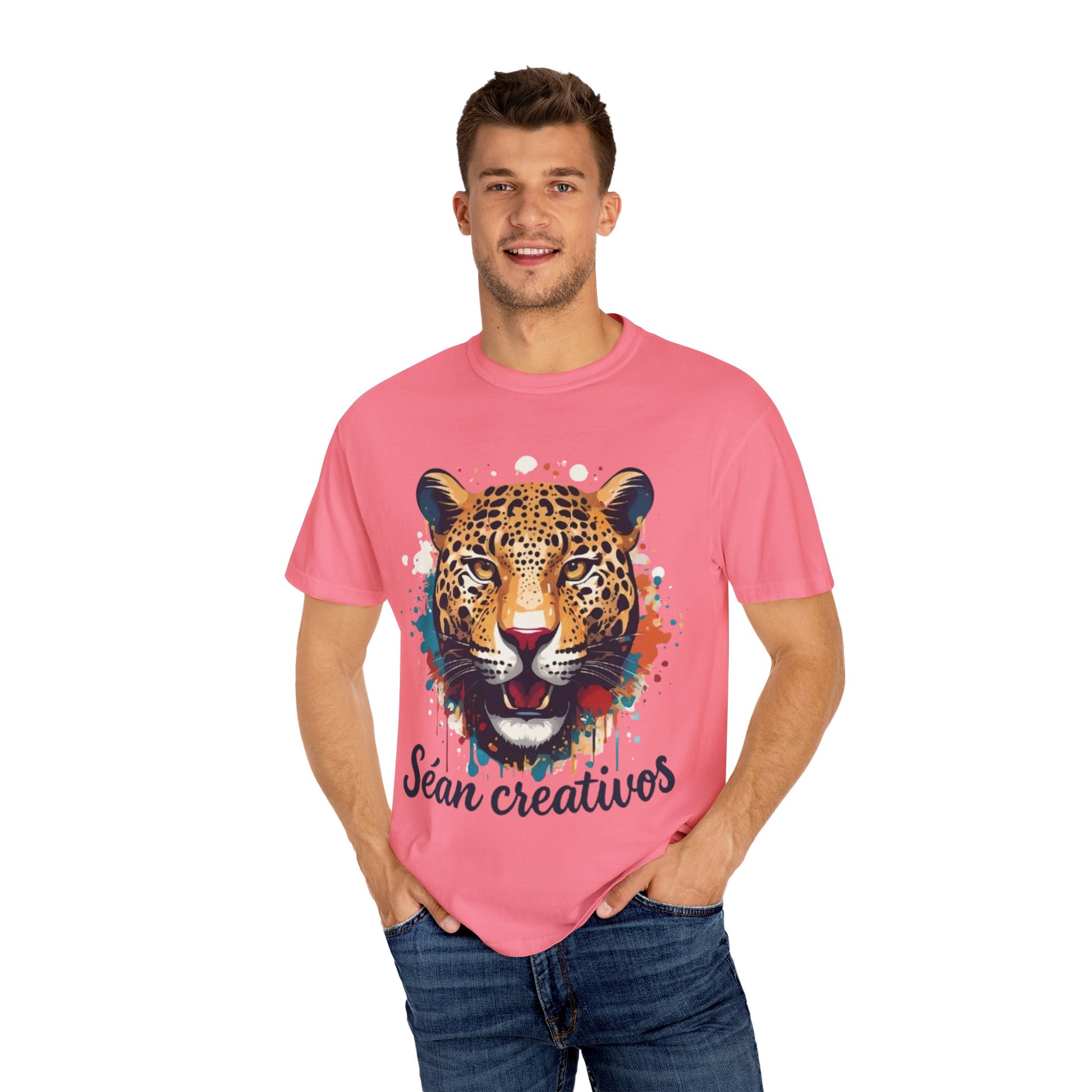 Creative Leopard T-Shirt, Artistic Animal Tee, Unique Gift for Art Lovers, Casual Wear, Trendy Fashion Statement