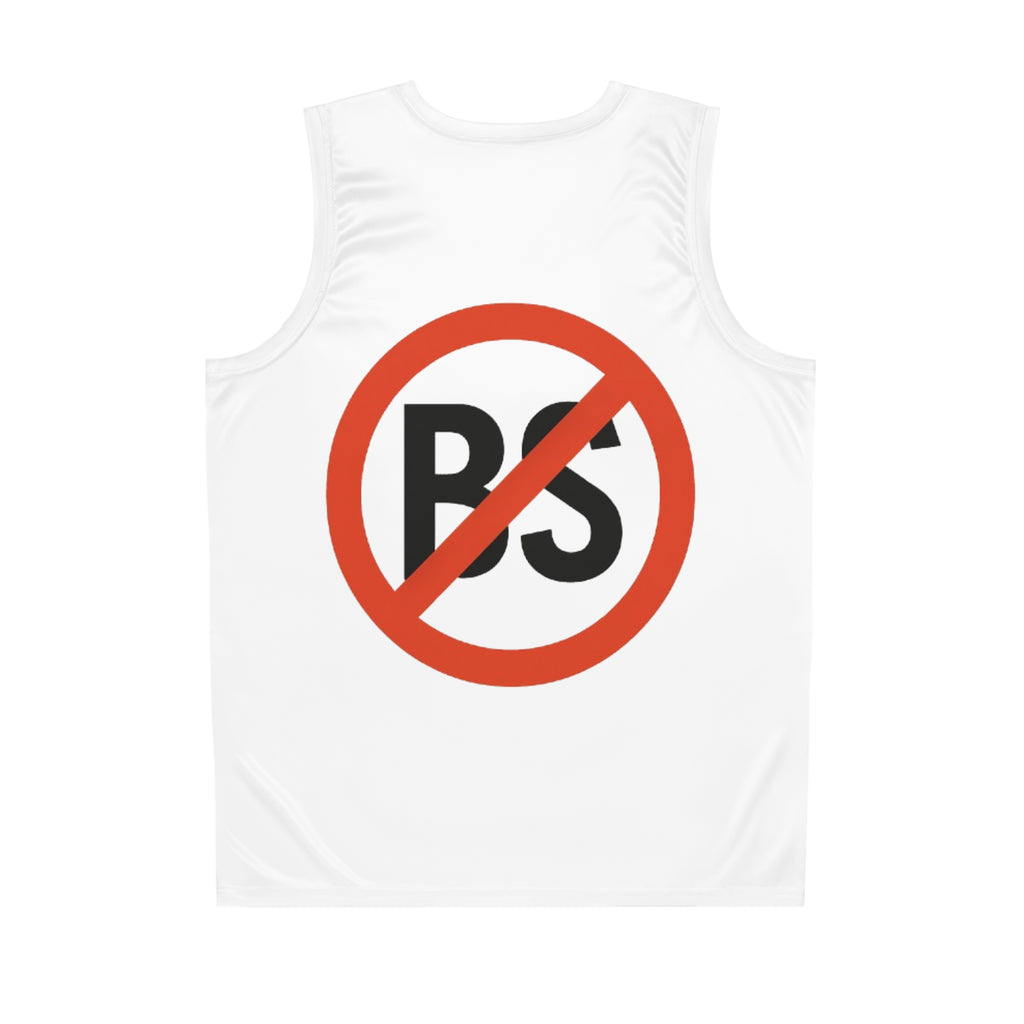Bold Statement Basketball Jersey, No BS Sports Jersey, Athletic Wear, Gift for Sports Lovers, Trendy Gym Outfit