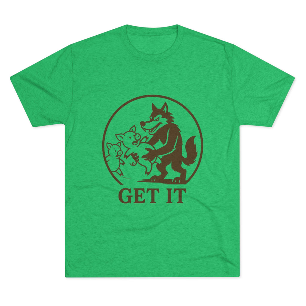 Playful Animal Graphic Tee - Unisex Crew Shirt, Funny Wolf Design, Gifts for Animal Lovers, Casual Wear, Humor Apparel, Birthday Gift
