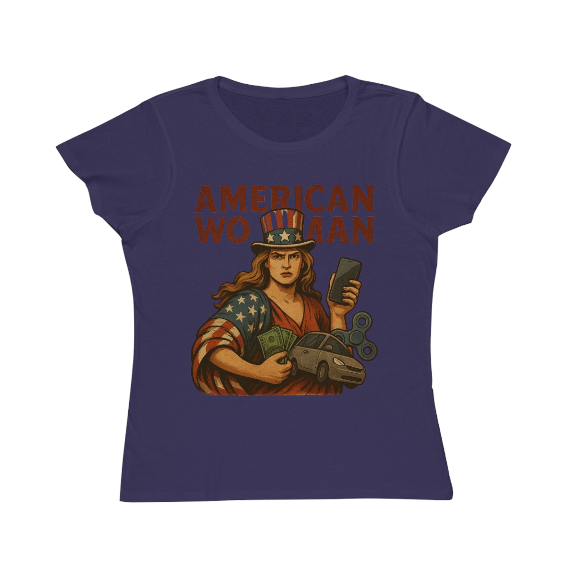 Empowering American Woman T-Shirt, Feminist Tee, Casual Wear, Gift for Her, July 4th, Independence Day Outfit