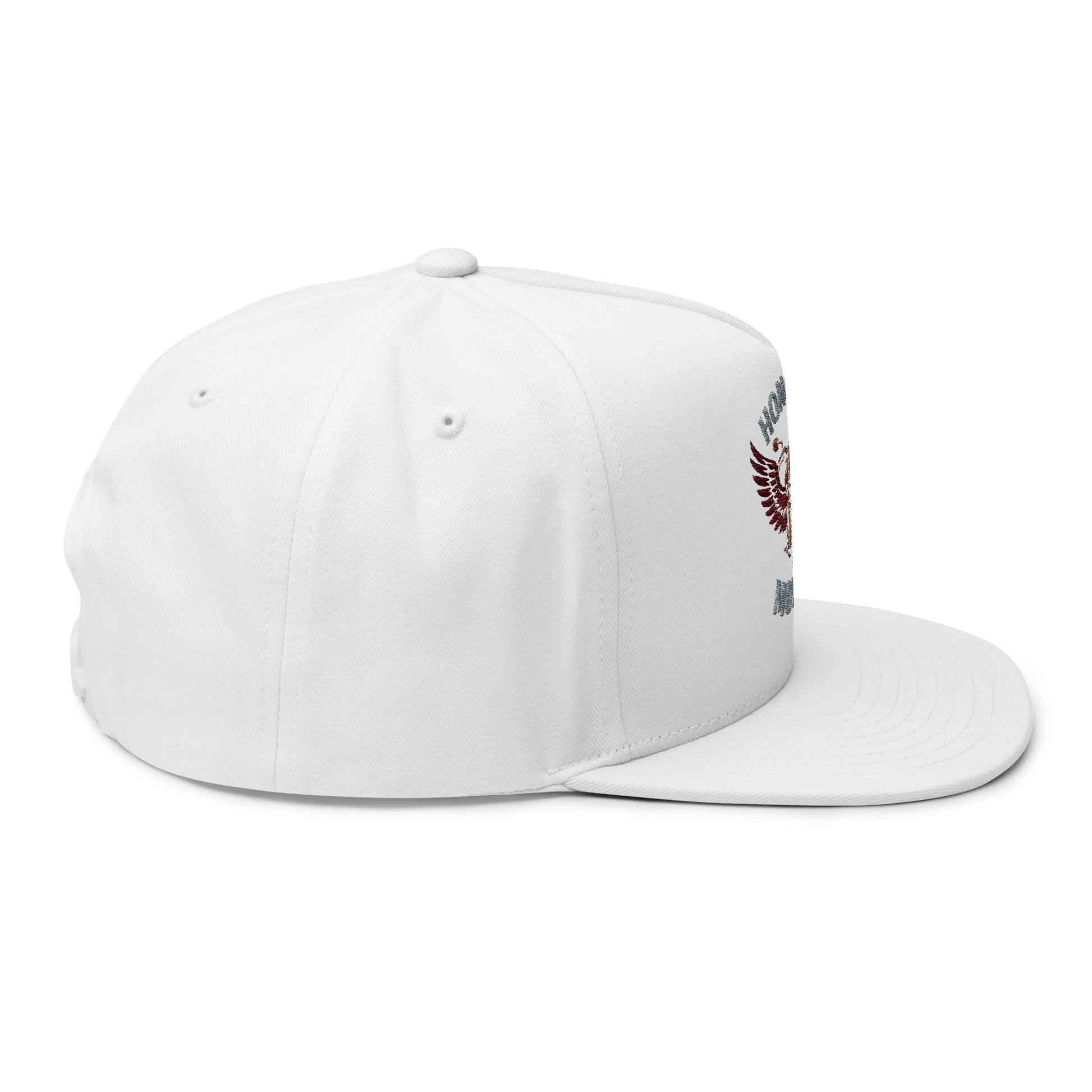 Flat Bill Cap: Honor in Motion Embroidered Hat for Athletes, Sports Lovers, Casual Wear, Gift for Him, Trendy Accessories