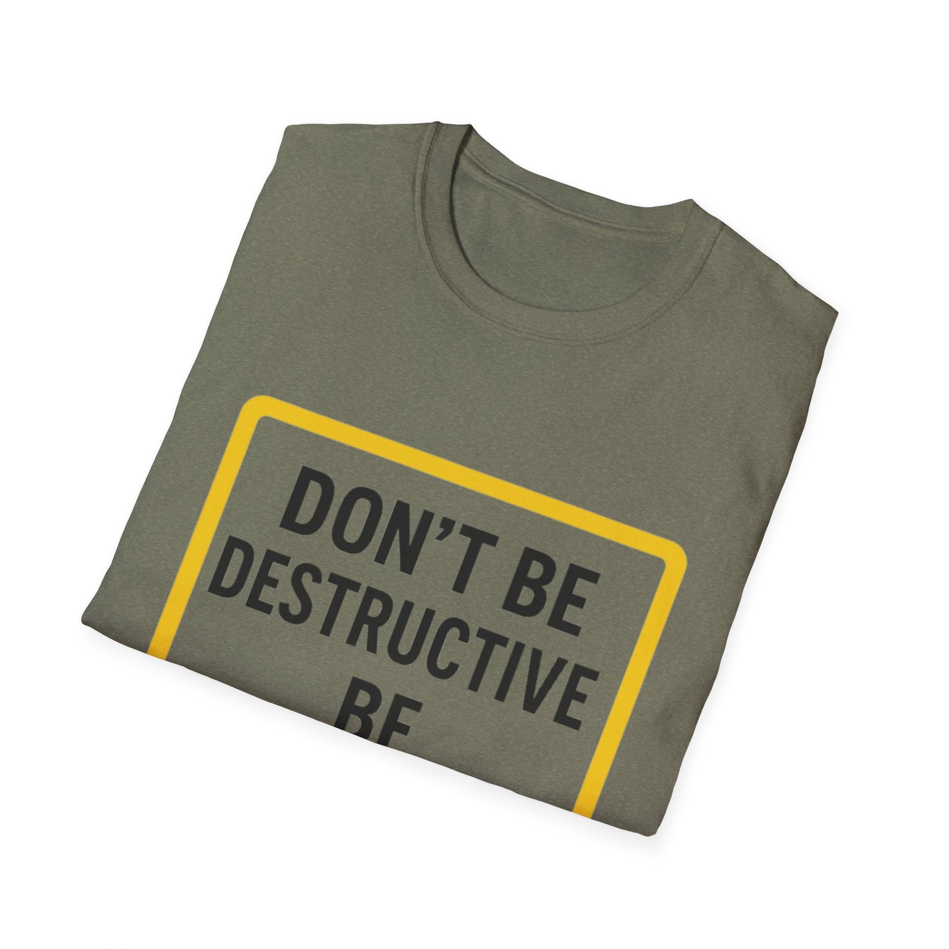 Motivational Unisex T-Shirt - 'Don't Be Destructive, Be Productive' - Casual Wear, Gift Idea, Inspirational Apparel, Self-Improvement [...]