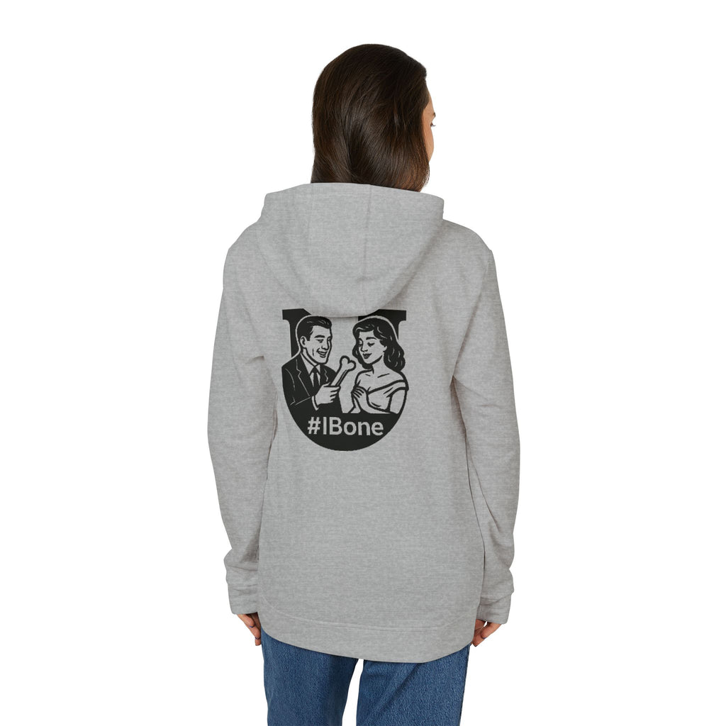 Unisex Fleece Hoodie with #IBone Graphic, Cozy Casual Wear for Everyday, Gift for Friends, Perfect for Events, Sportswear
