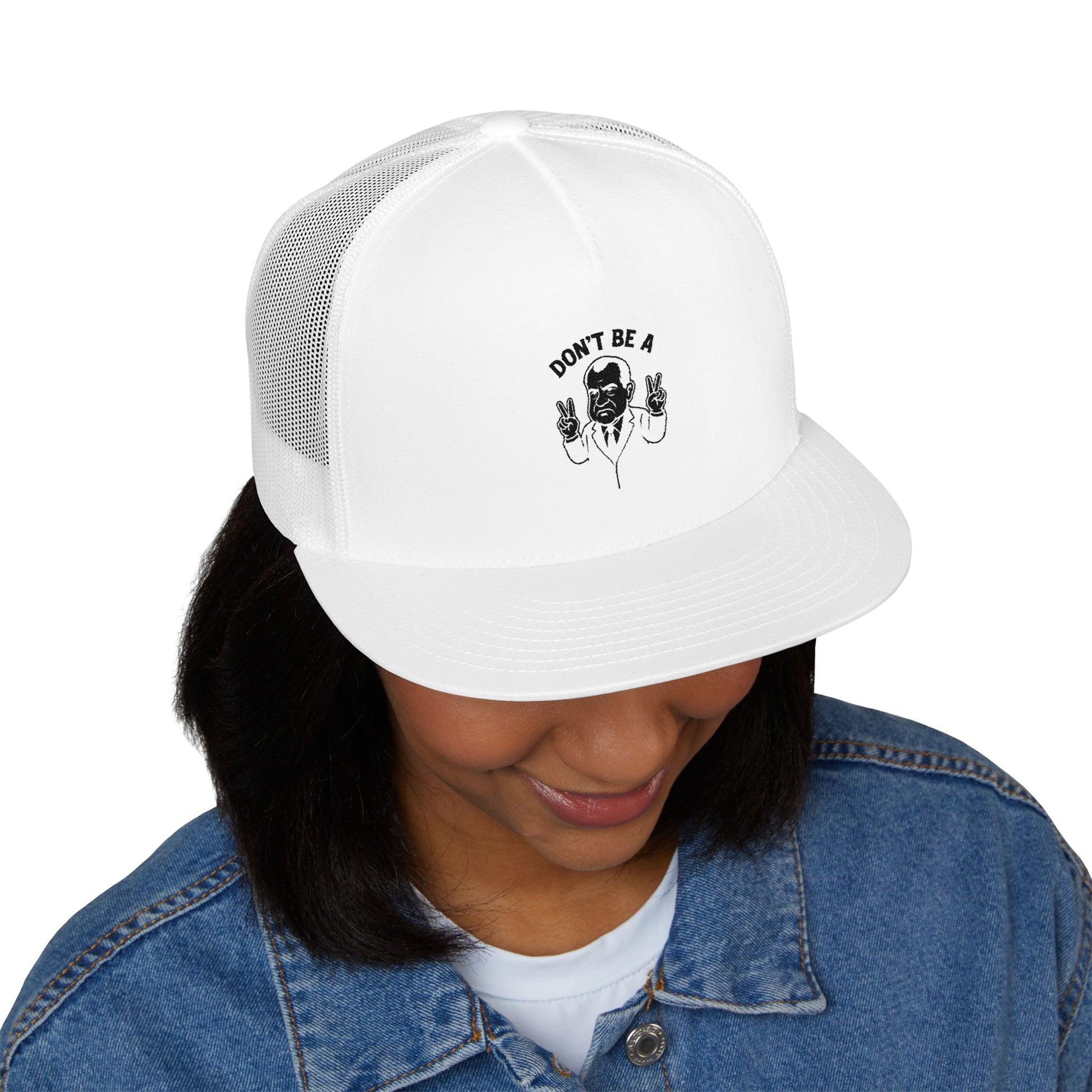 Rockin' Embroidered 5 Panel Trucker Cap - Cool Streetwear Hat for Music Lovers, Perfect Gift for Festivals, Summer, Outdoors, Urban Style