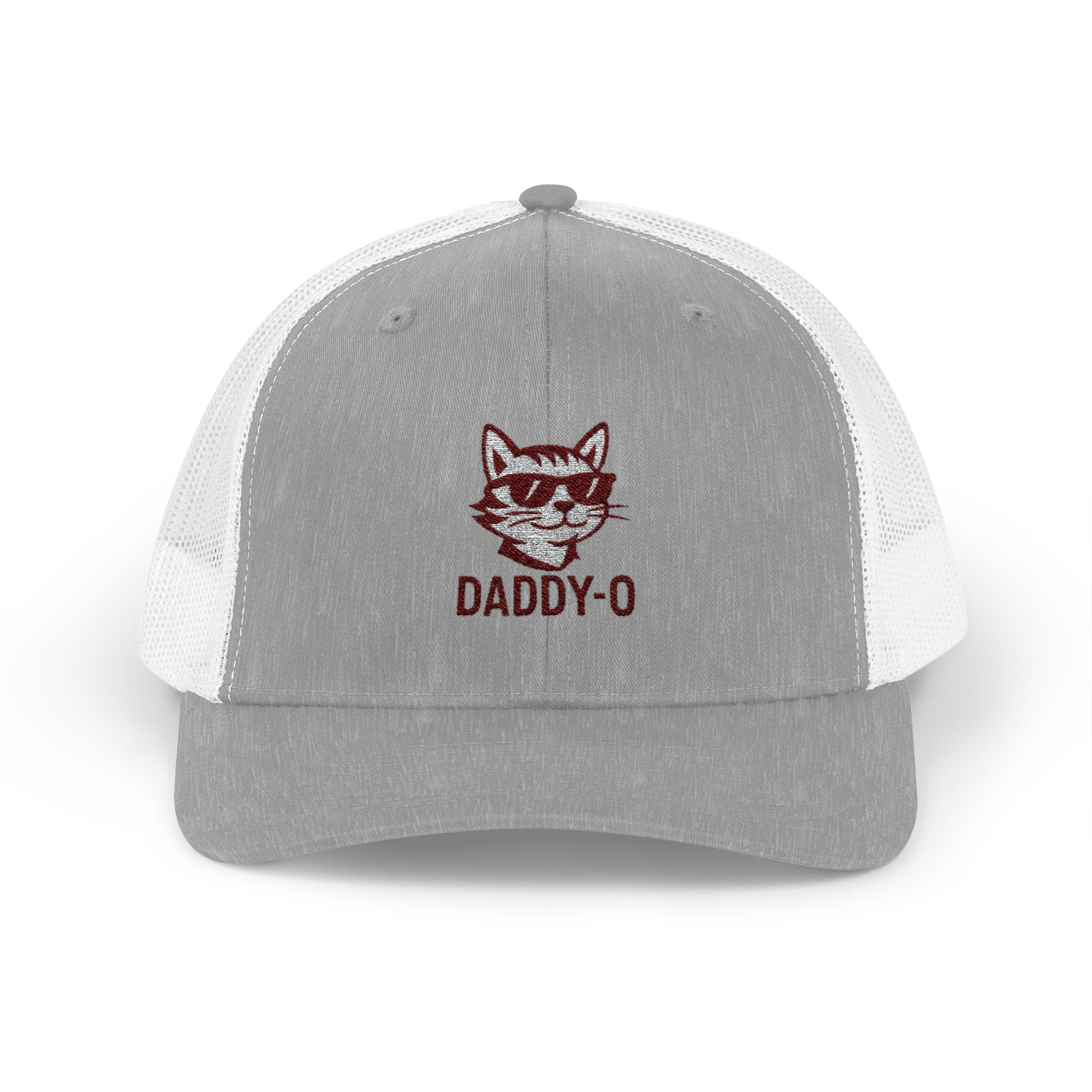 Daddy-O Cat Snapback Cap, Trucker Hat for Cat Lovers, Funny Gifts for Dad, Cool Summer Accessory, Birthday Party Wear