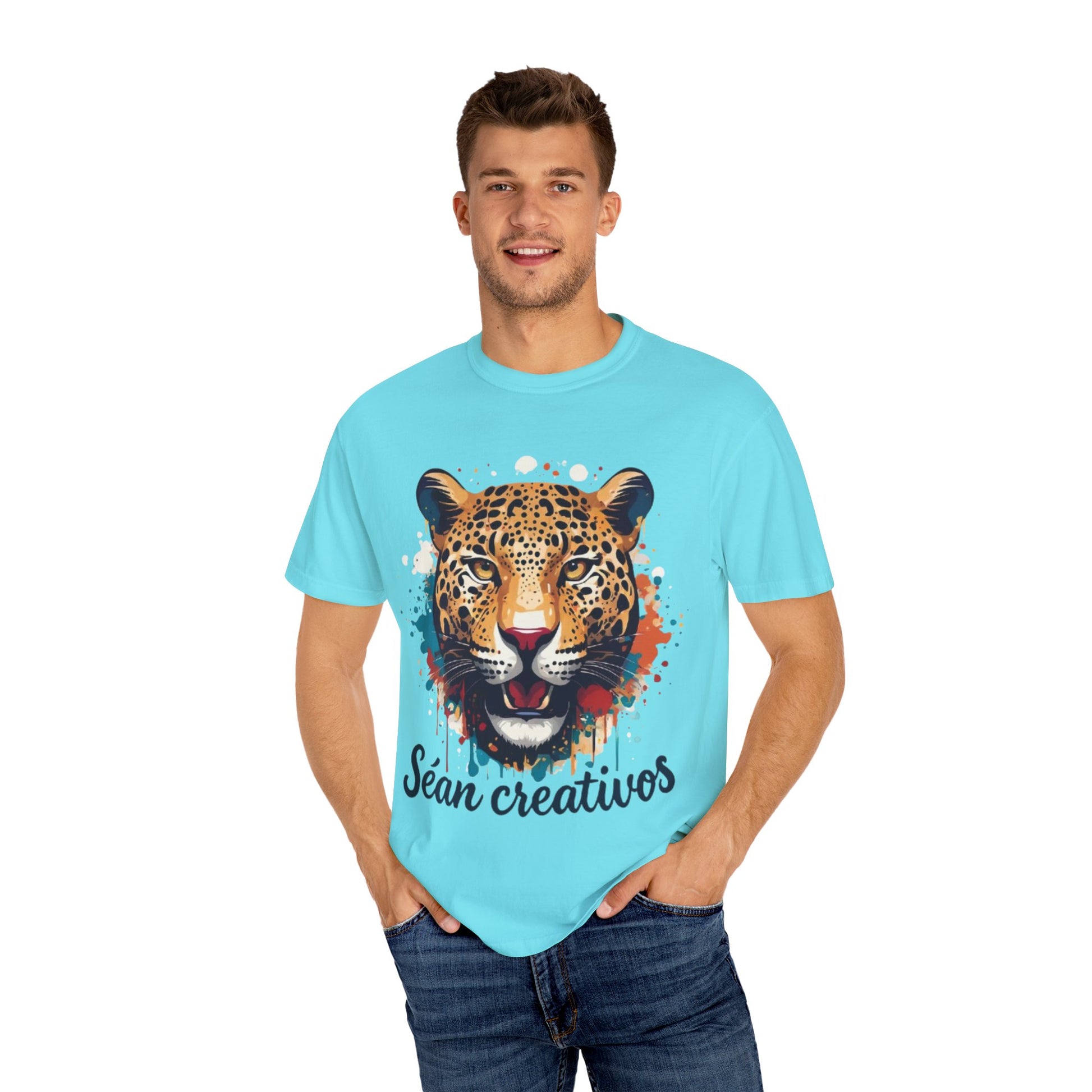 Creative Leopard T-Shirt, Artistic Animal Tee, Unique Gift for Art Lovers, Casual Wear, Trendy Fashion Statement